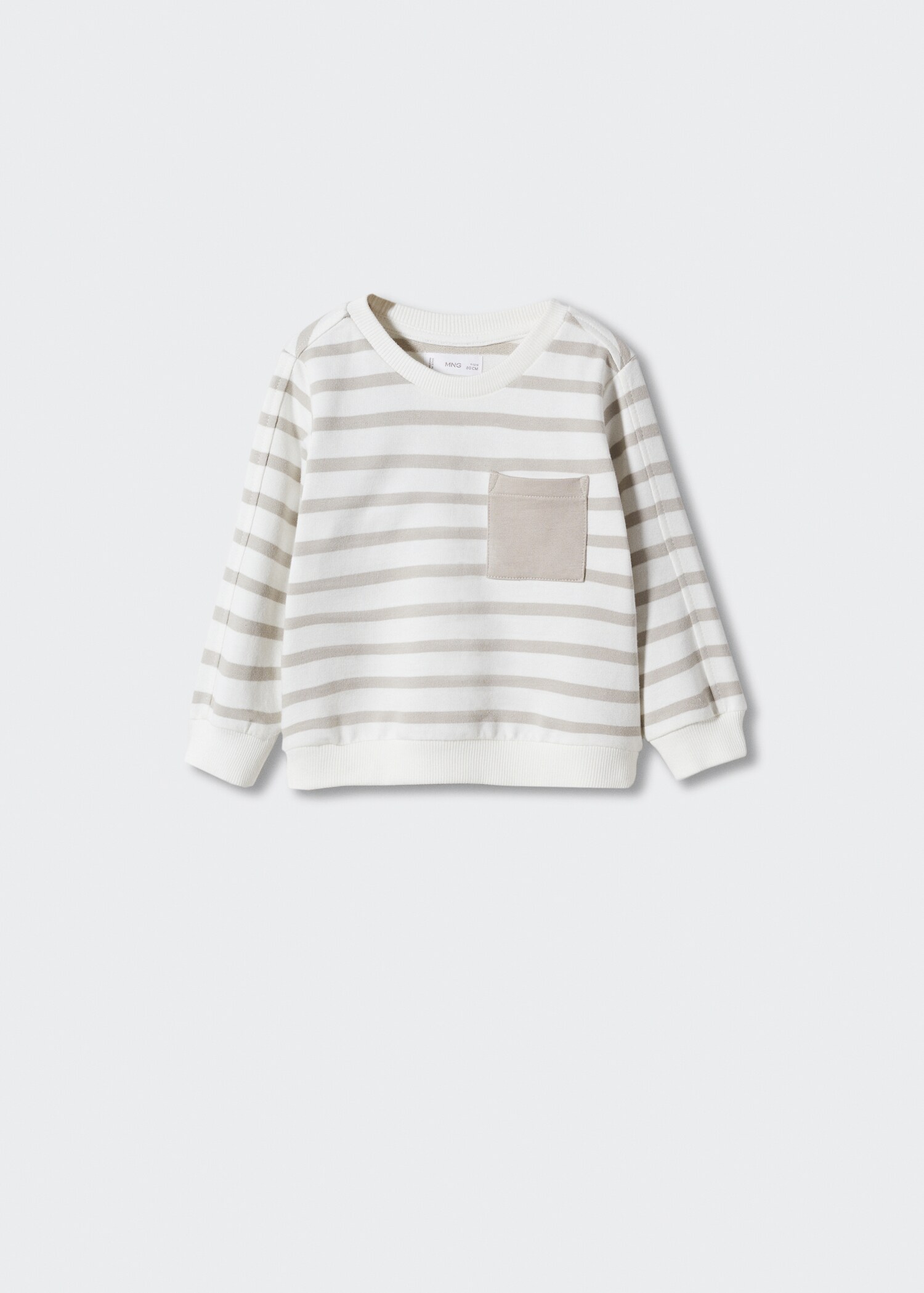 Striped cotton-blend sweatshirt - Article without model