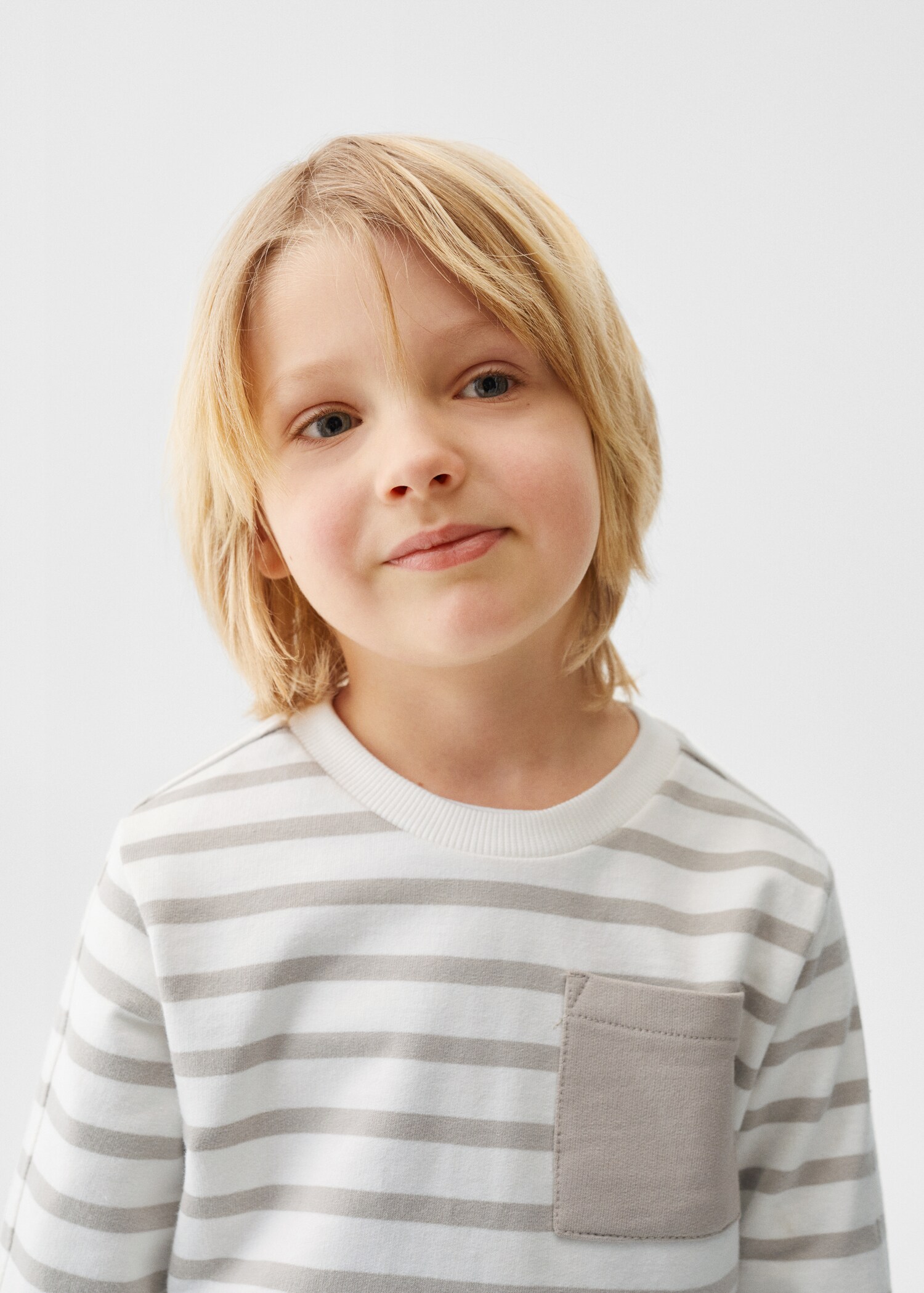Striped cotton-blend sweatshirt - Details of the article 1