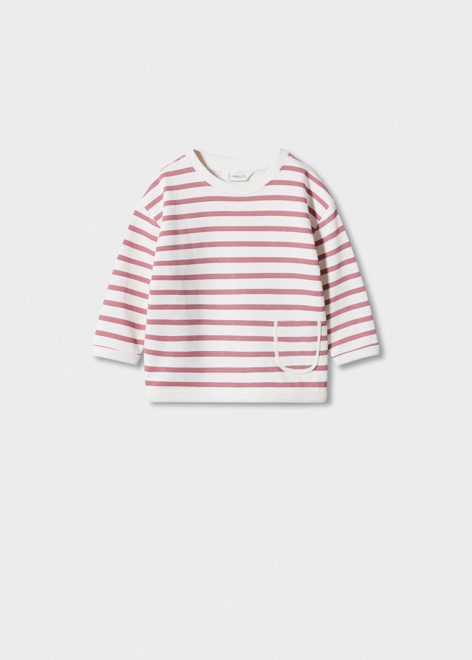 Striped cotton-blend sweatshirt - Article without model