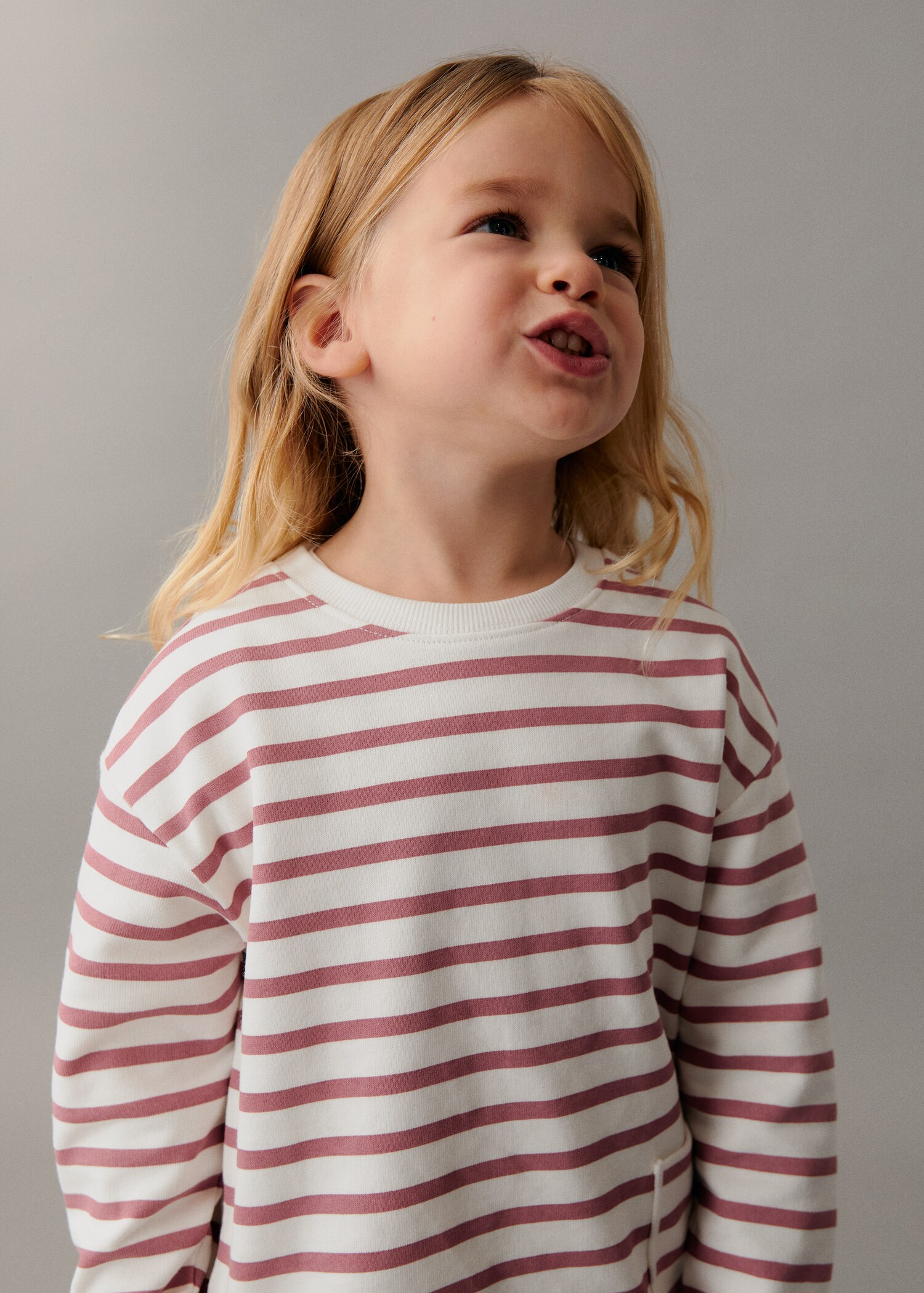 Striped cotton-blend sweatshirt - Details of the article 1
