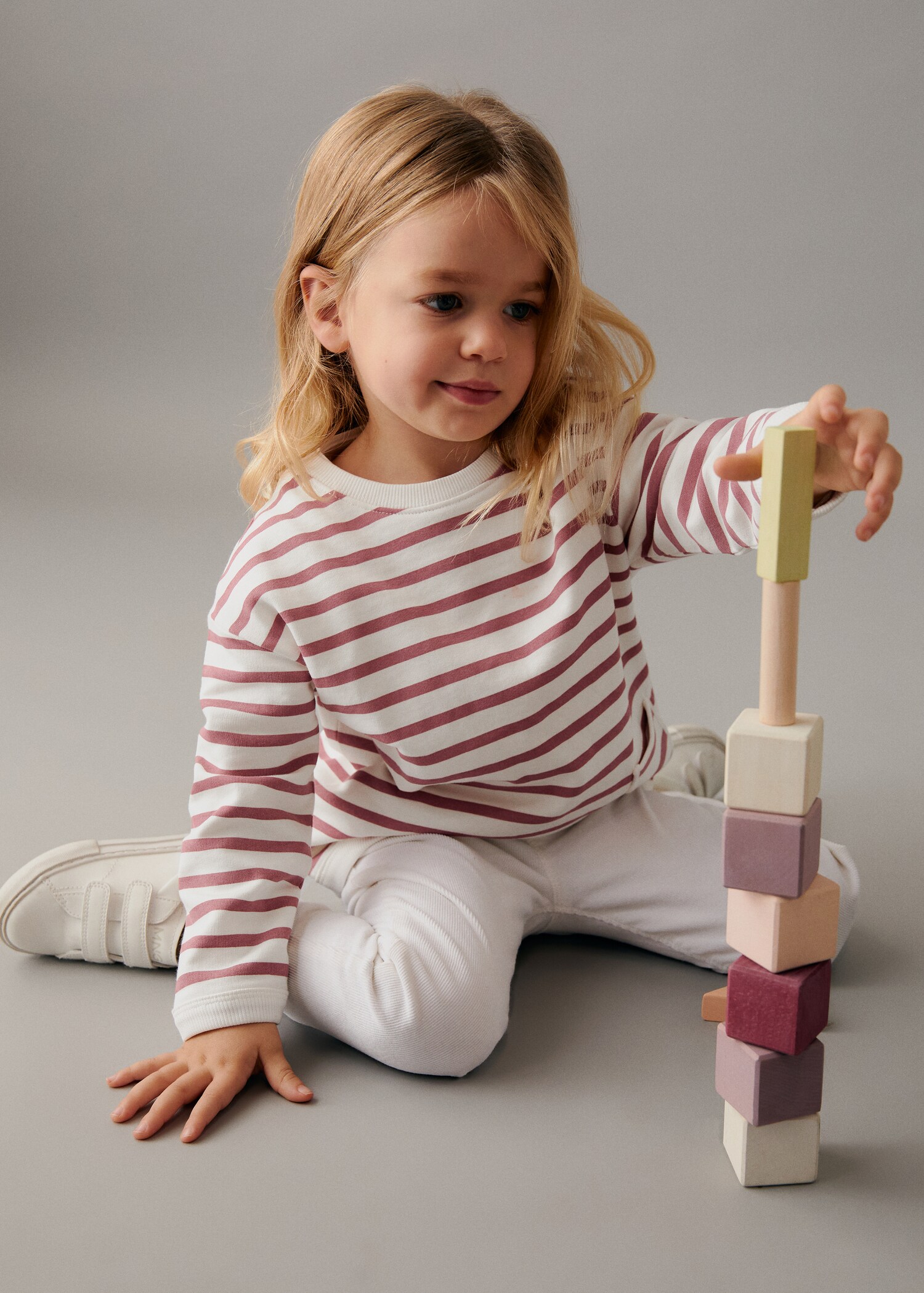 Striped cotton-blend sweatshirt - Details of the article 2