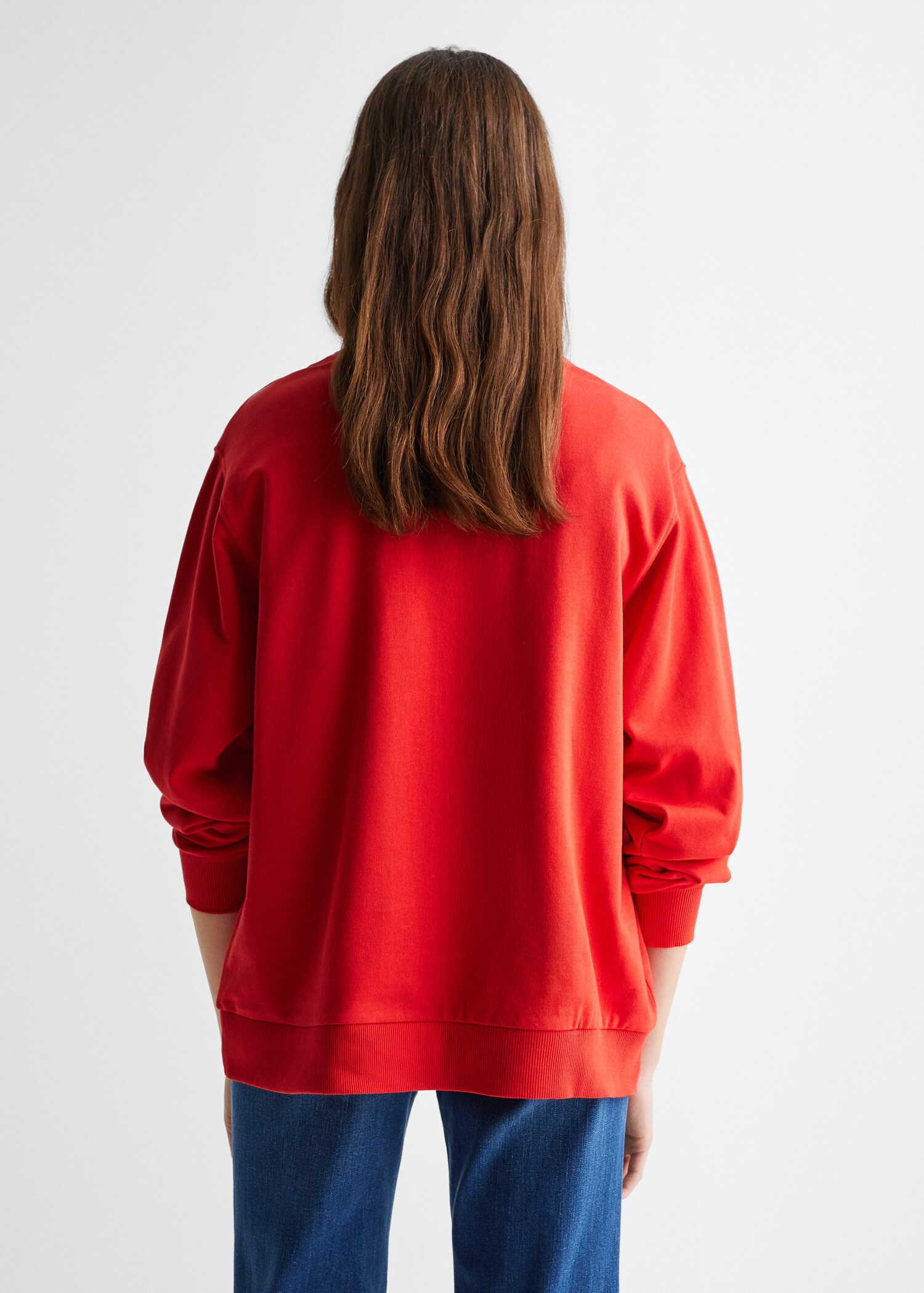 Sweat-shirt brodé coton bio - Verso de l’article