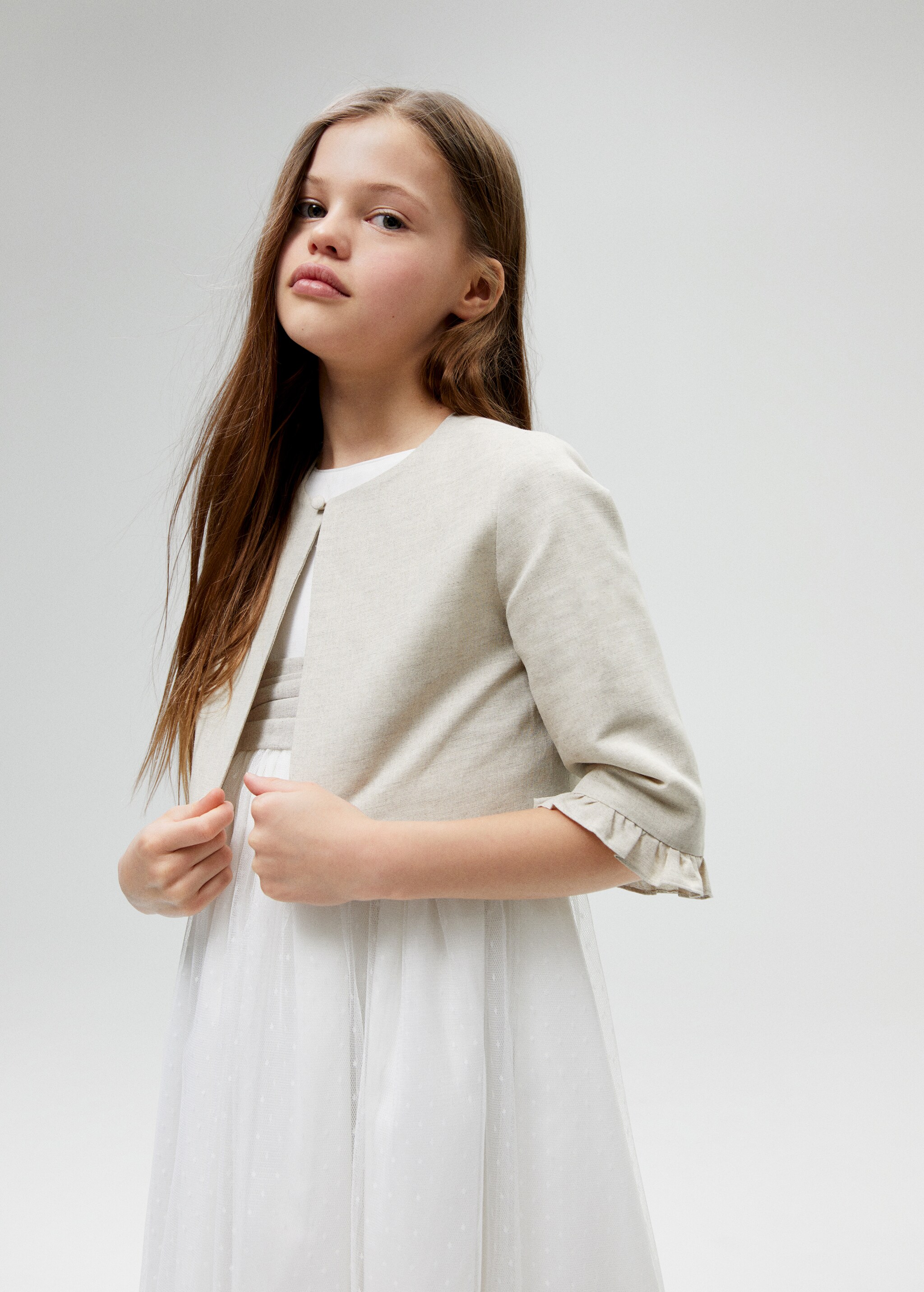 Ruffled linen jacket - Details of the article 5