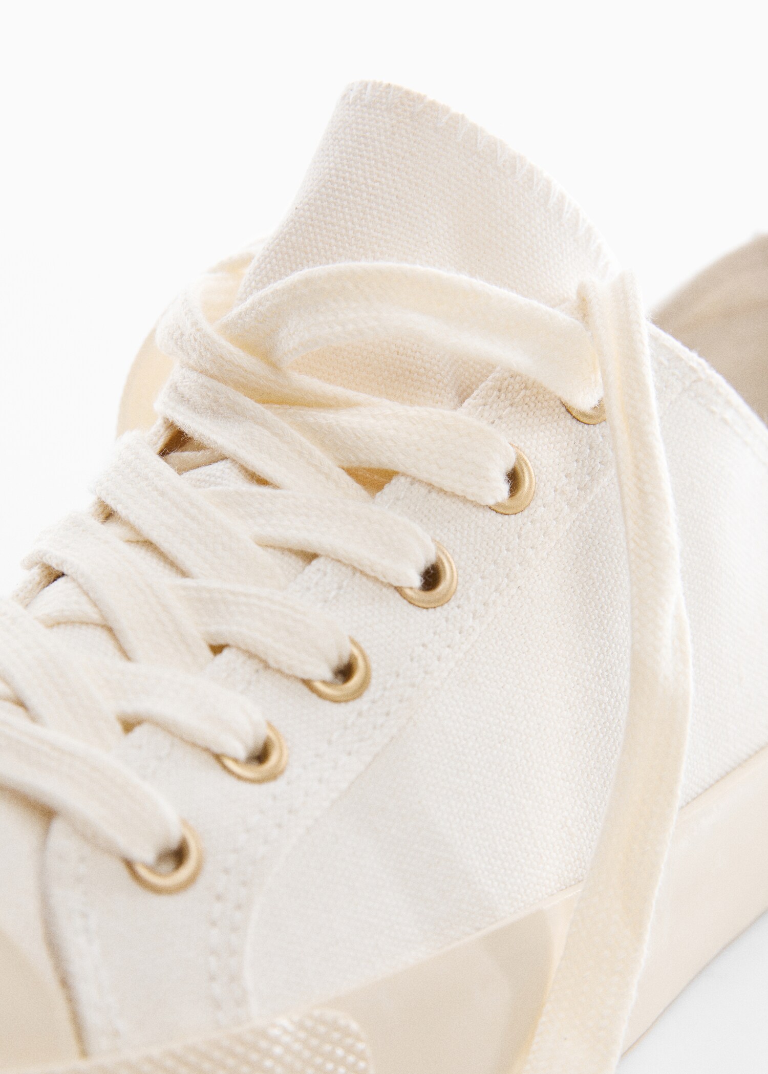 Lace-up cotton sneakers - Details of the article 2