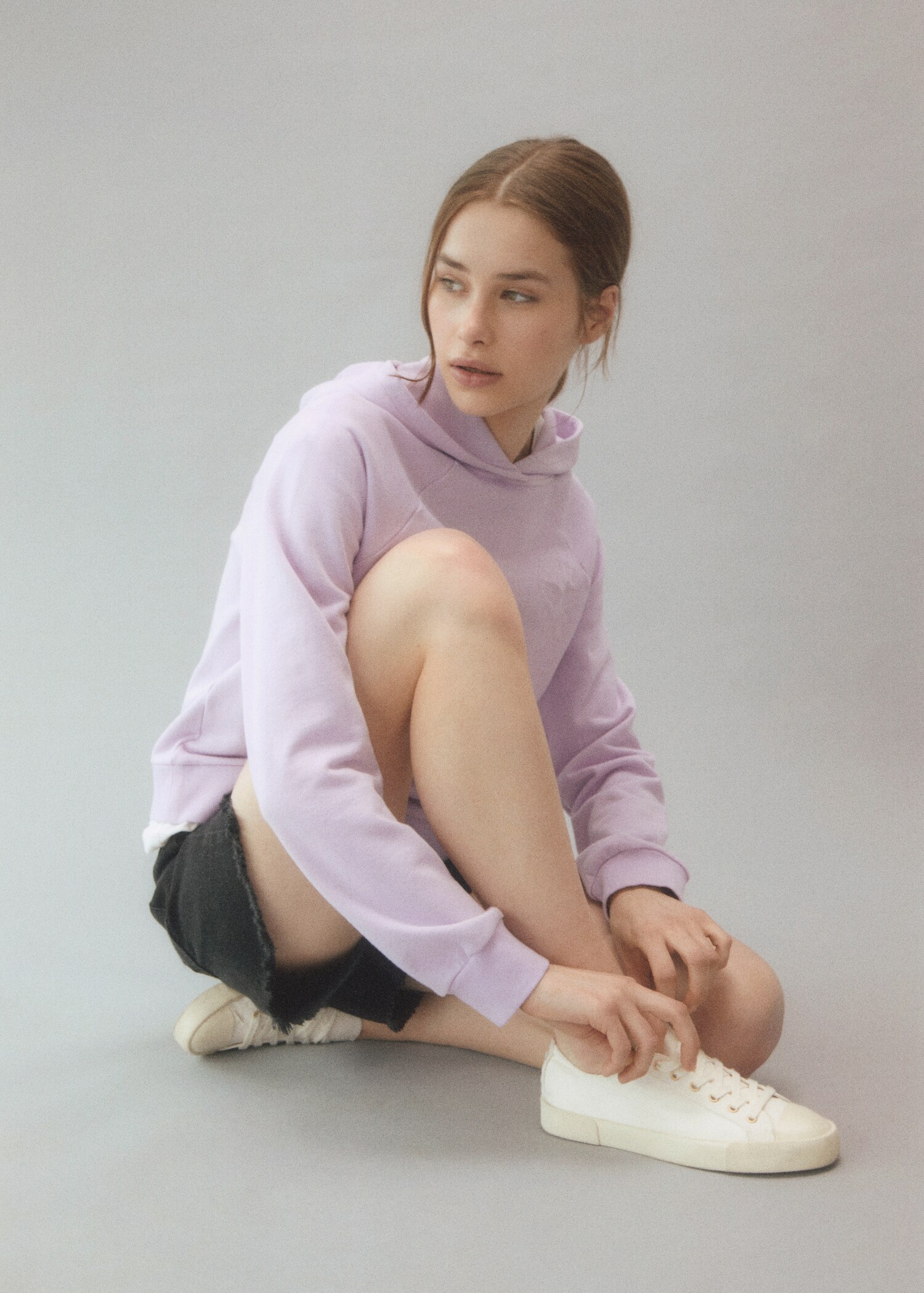 Lace-up cotton sneakers - Details of the article 6