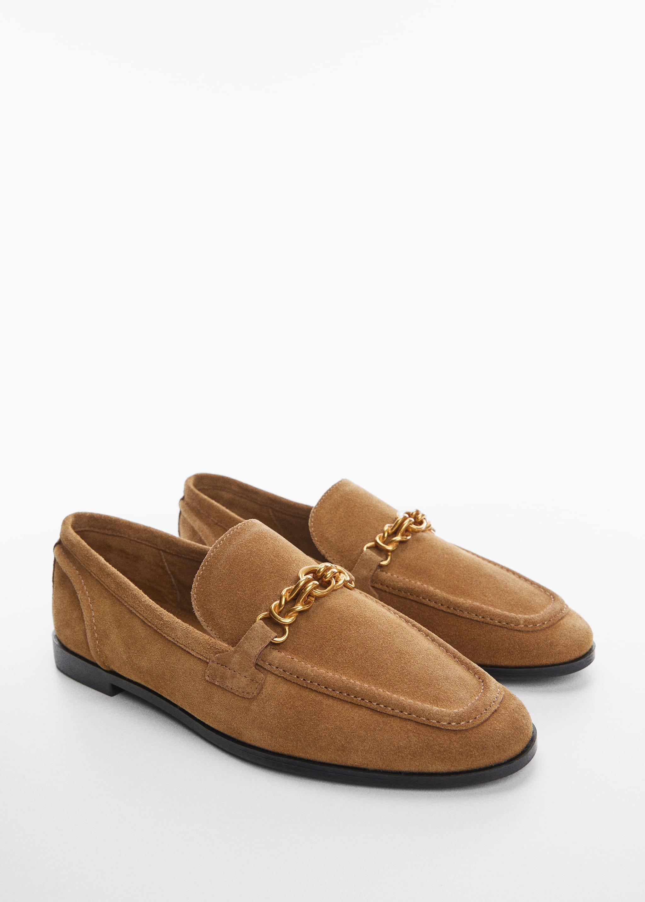 Leather loafers with chain - Medium plane