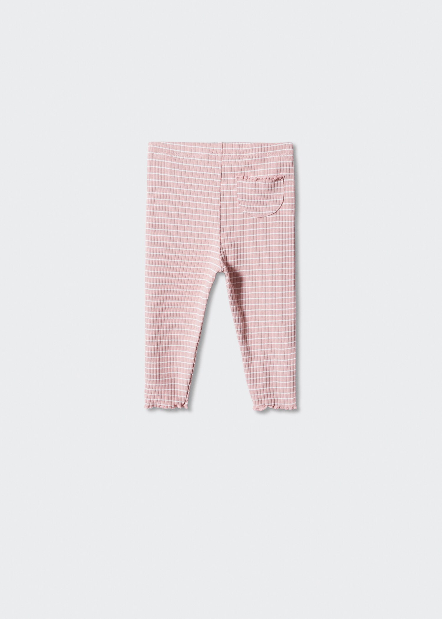 Cotton ribbed leggings - Reverse of the article