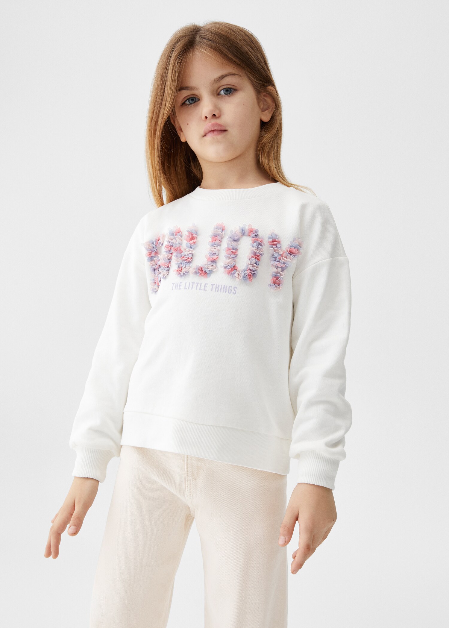 Textured message sweatshirt - Medium plane