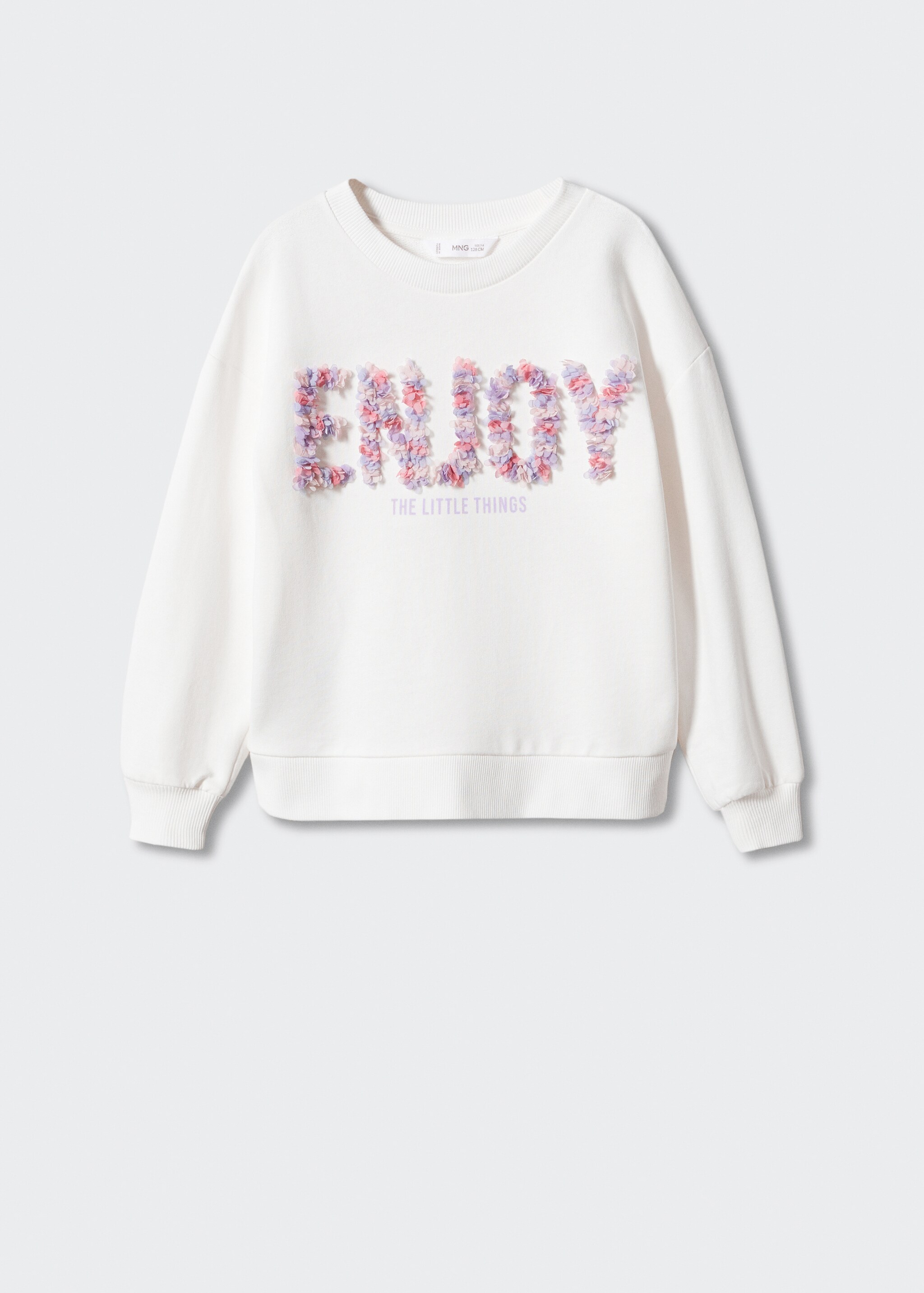 Sweatshirt mit texturiertem Schriftzug - Artikel ohne Model