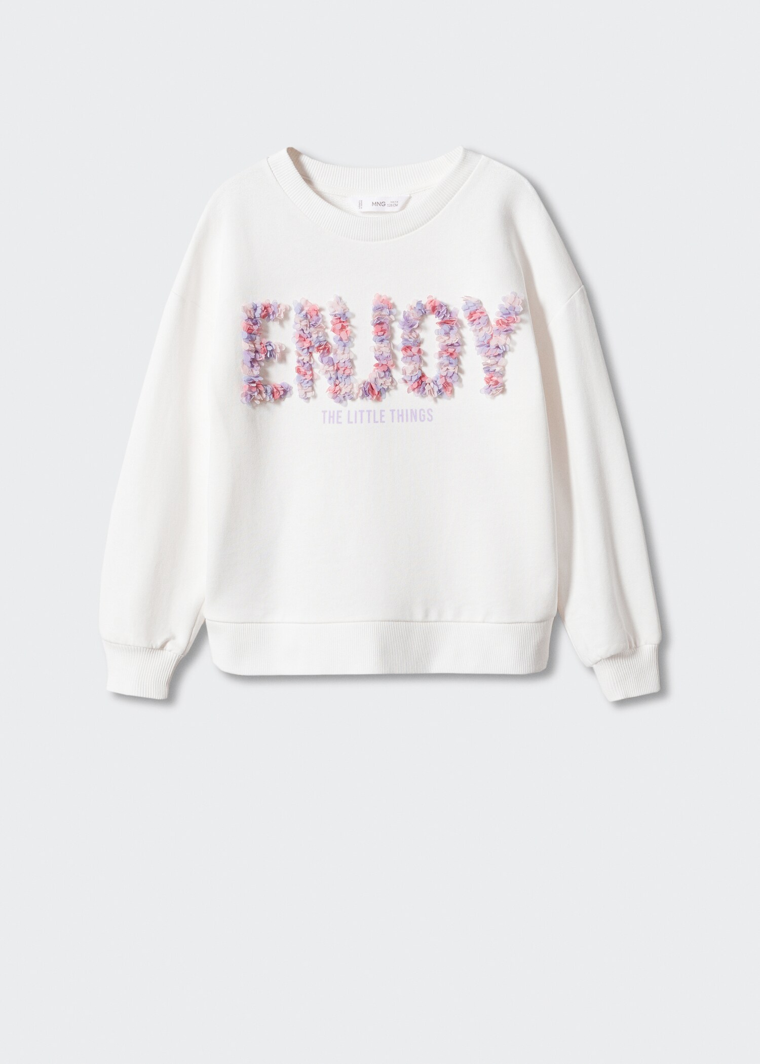 Textured message sweatshirt - Article without model