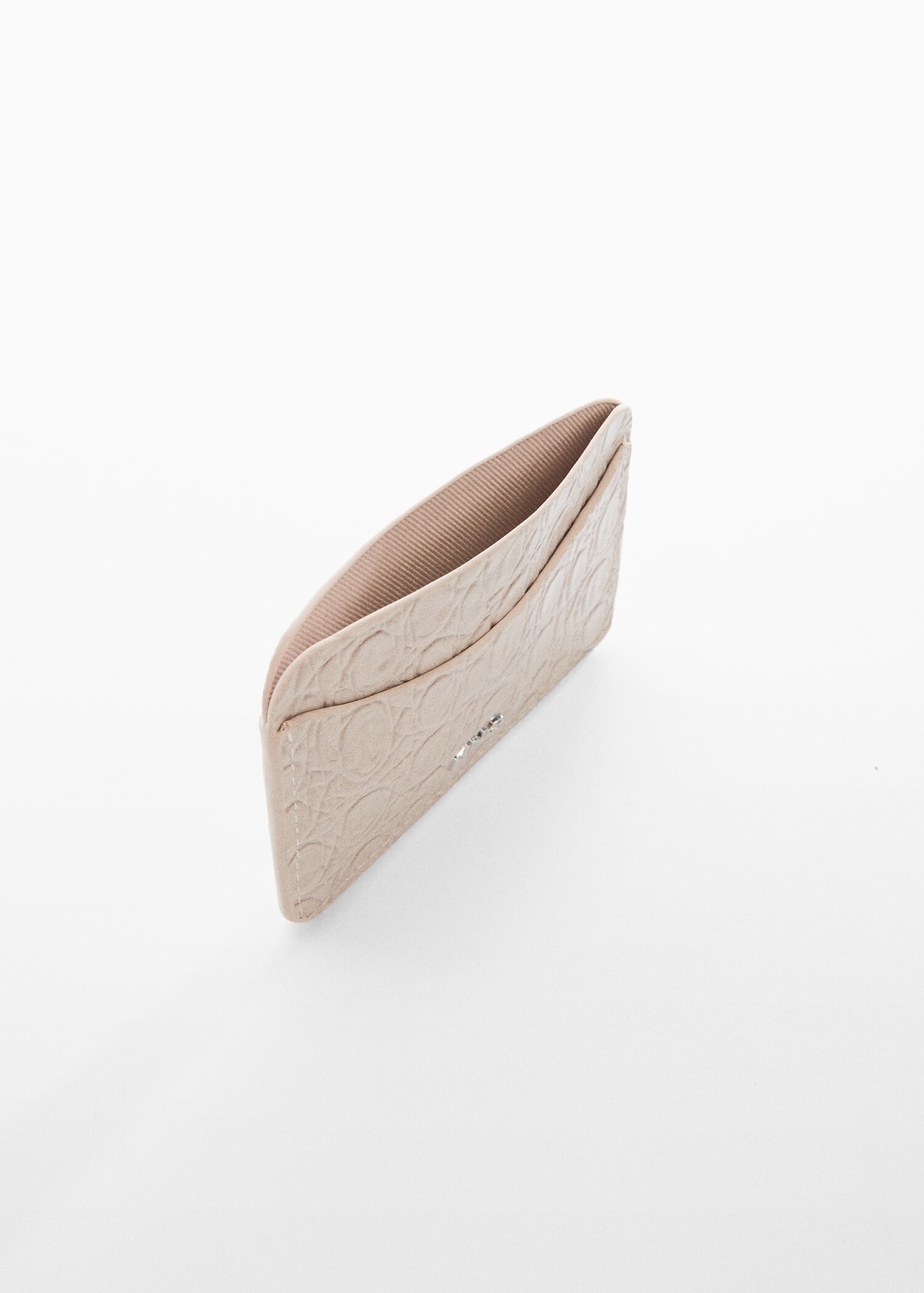 Croc-effect card holder - Medium plane