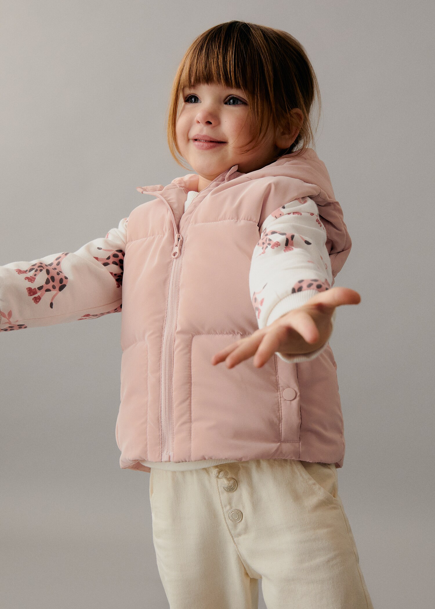 Quilted gilet with hood - Medium plane