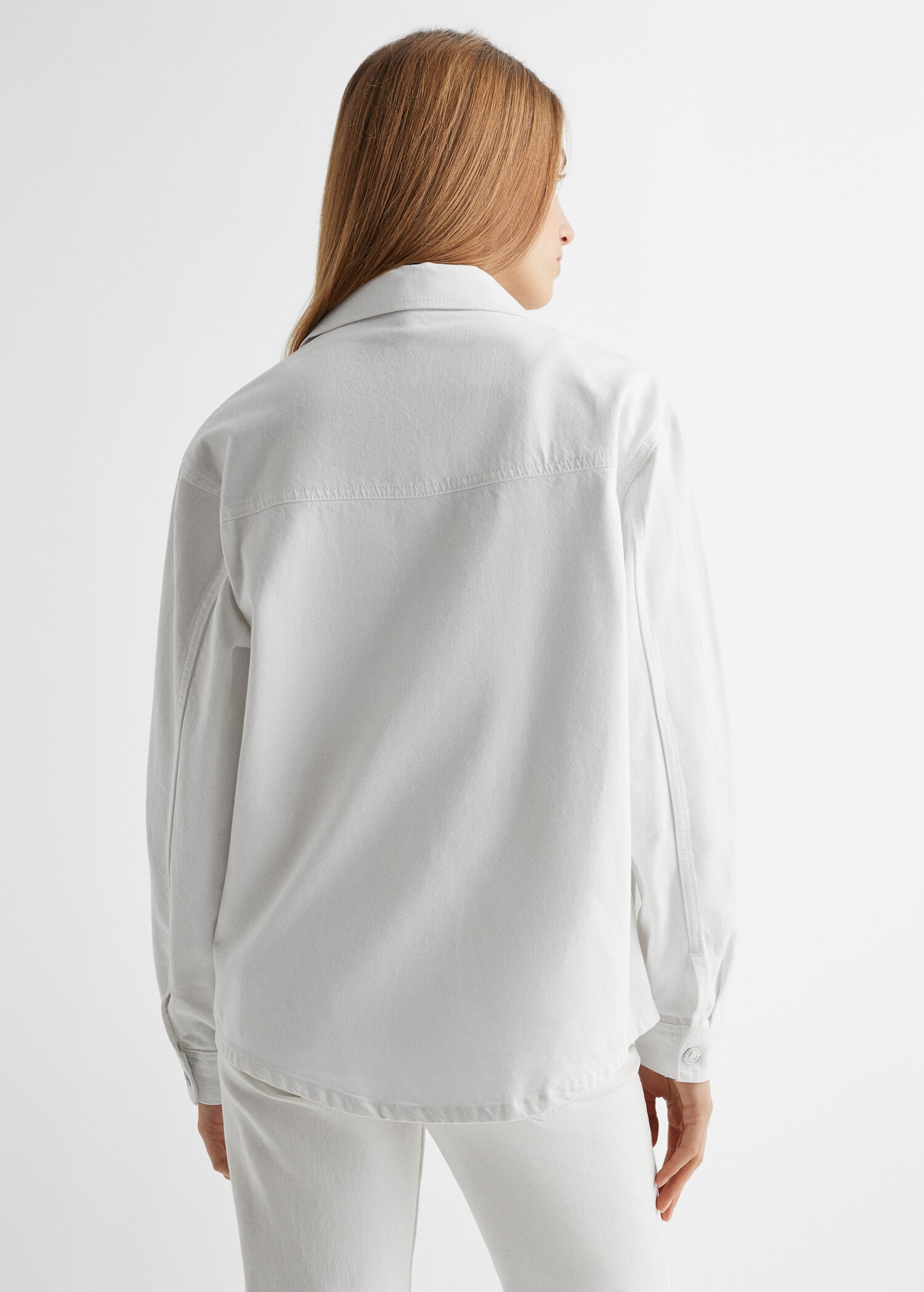 Medium denim overshirt - Reverse of the article
