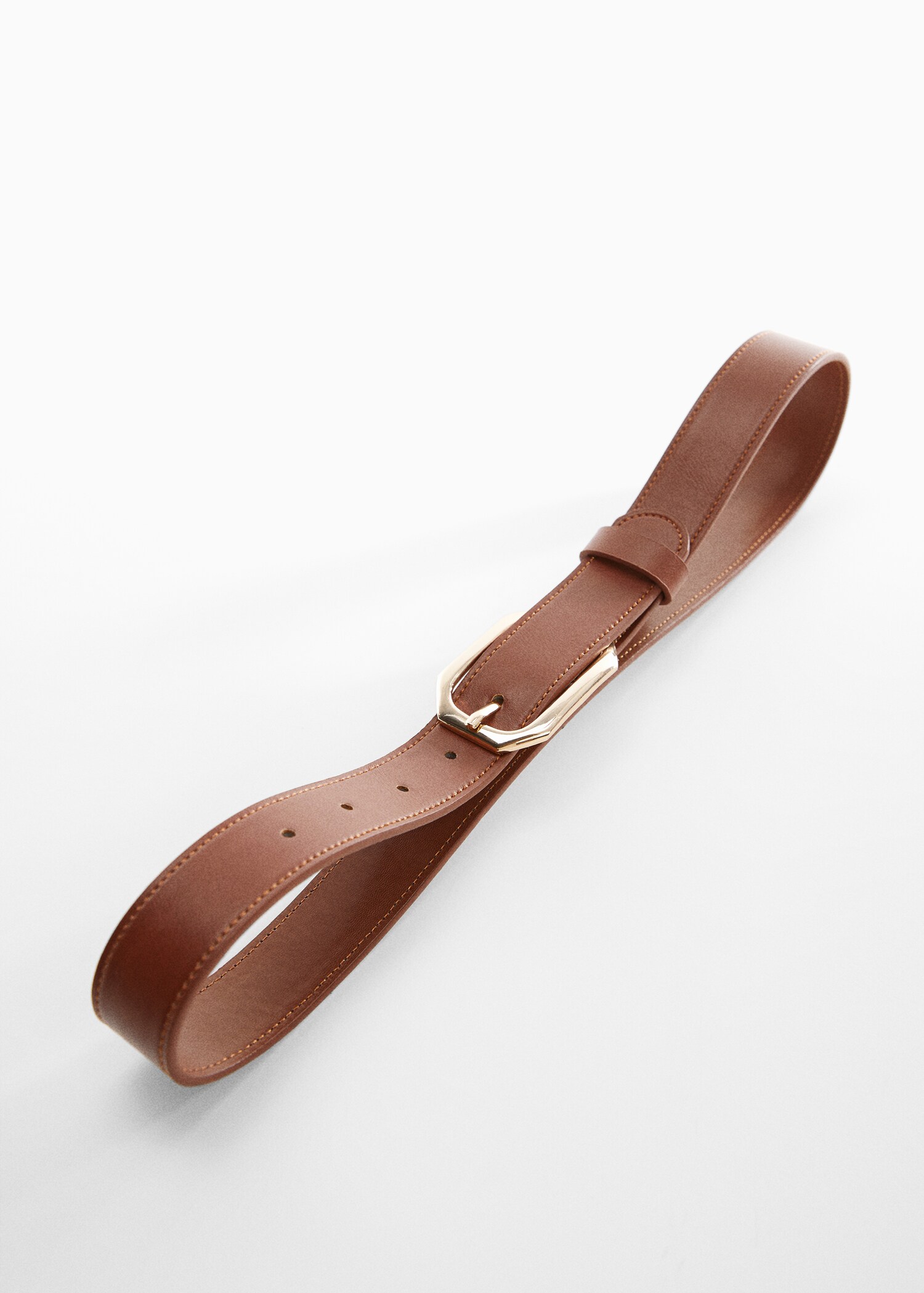 Belt with geometric buckle  - Medium plane