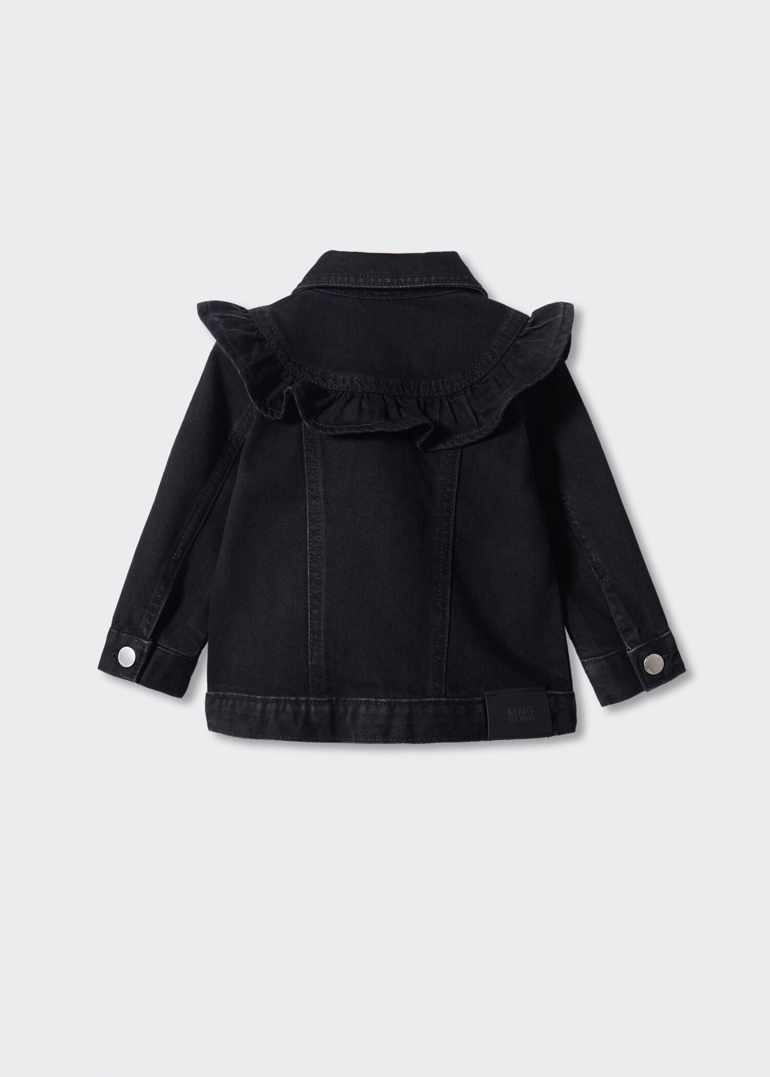 Jeansjacke mit Volantdetails - Rückseite des Artikels