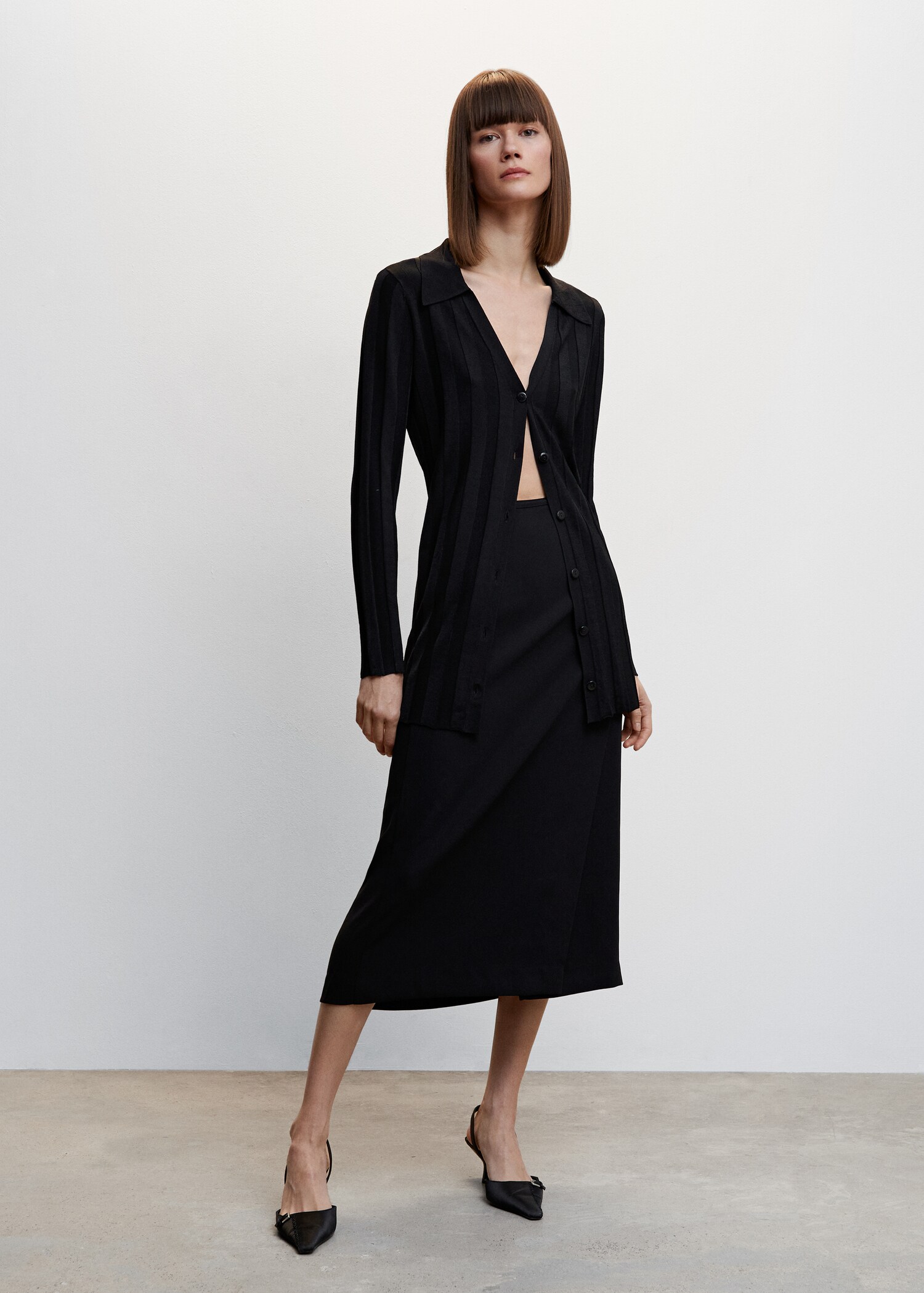 Long knit cardigan - Details of the article 2