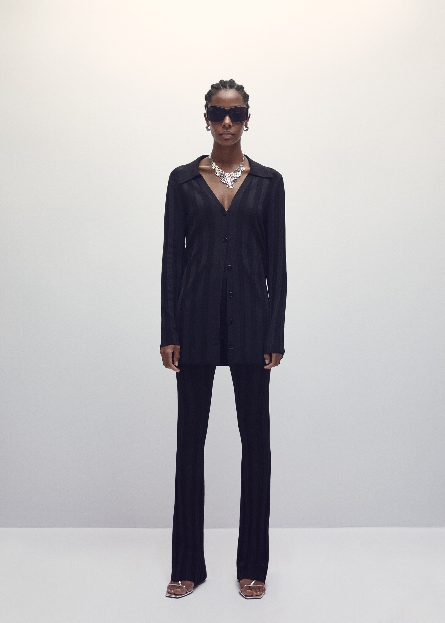 Long knit cardigan - Details of the article 7