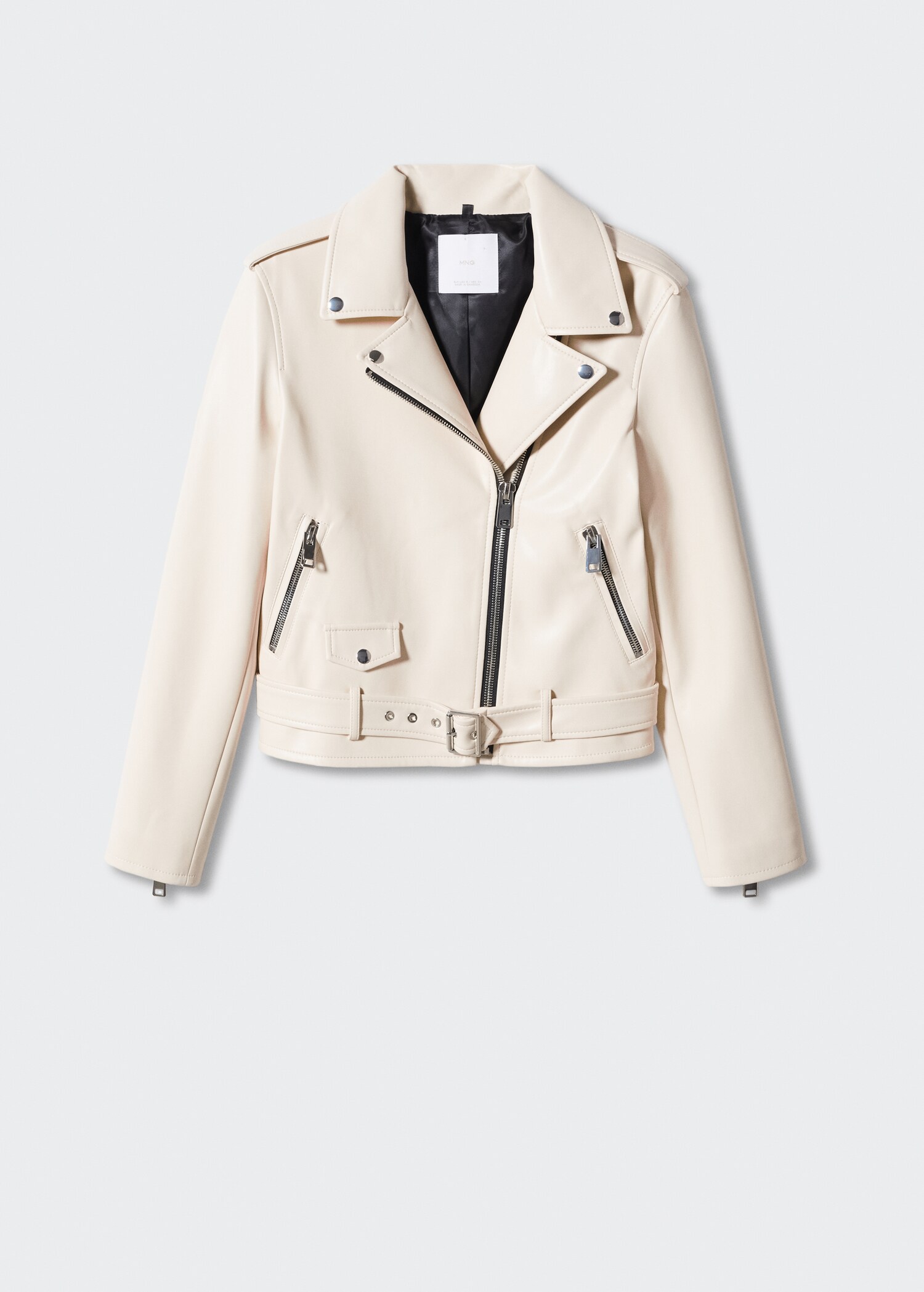Leather-effect biker jacket - Article without model