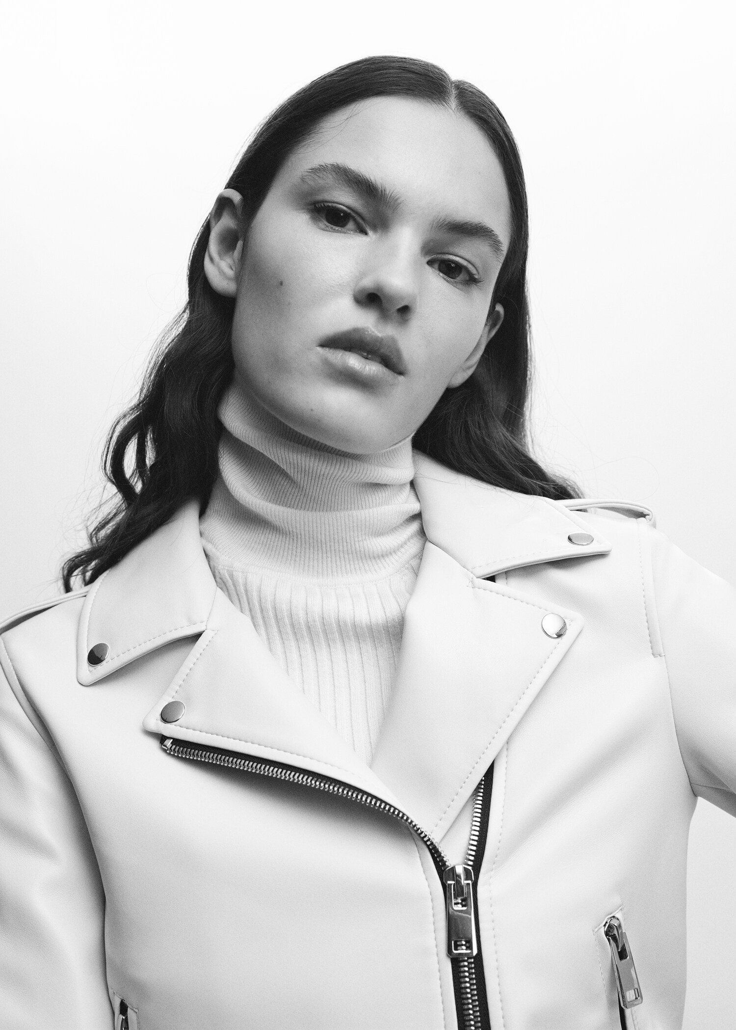 Leather-effect biker jacket - Details of the article 1