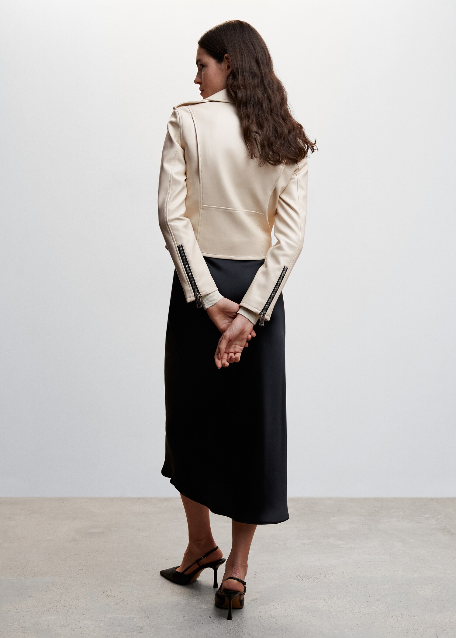 Leather-effect biker jacket - Reverse of the article