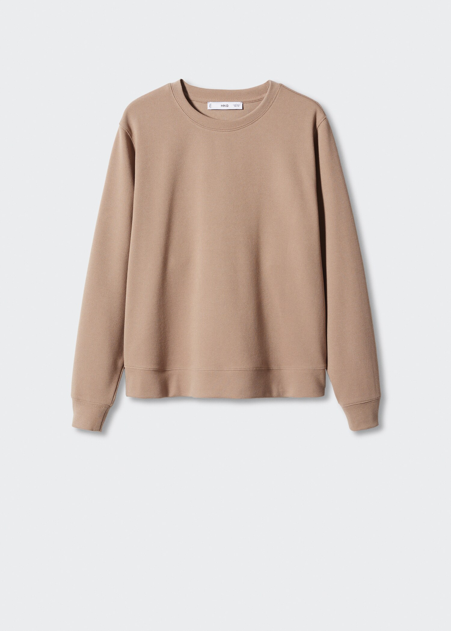 Basic-Sweatshirt aus Piqué-Gewebe - Artikel ohne Model