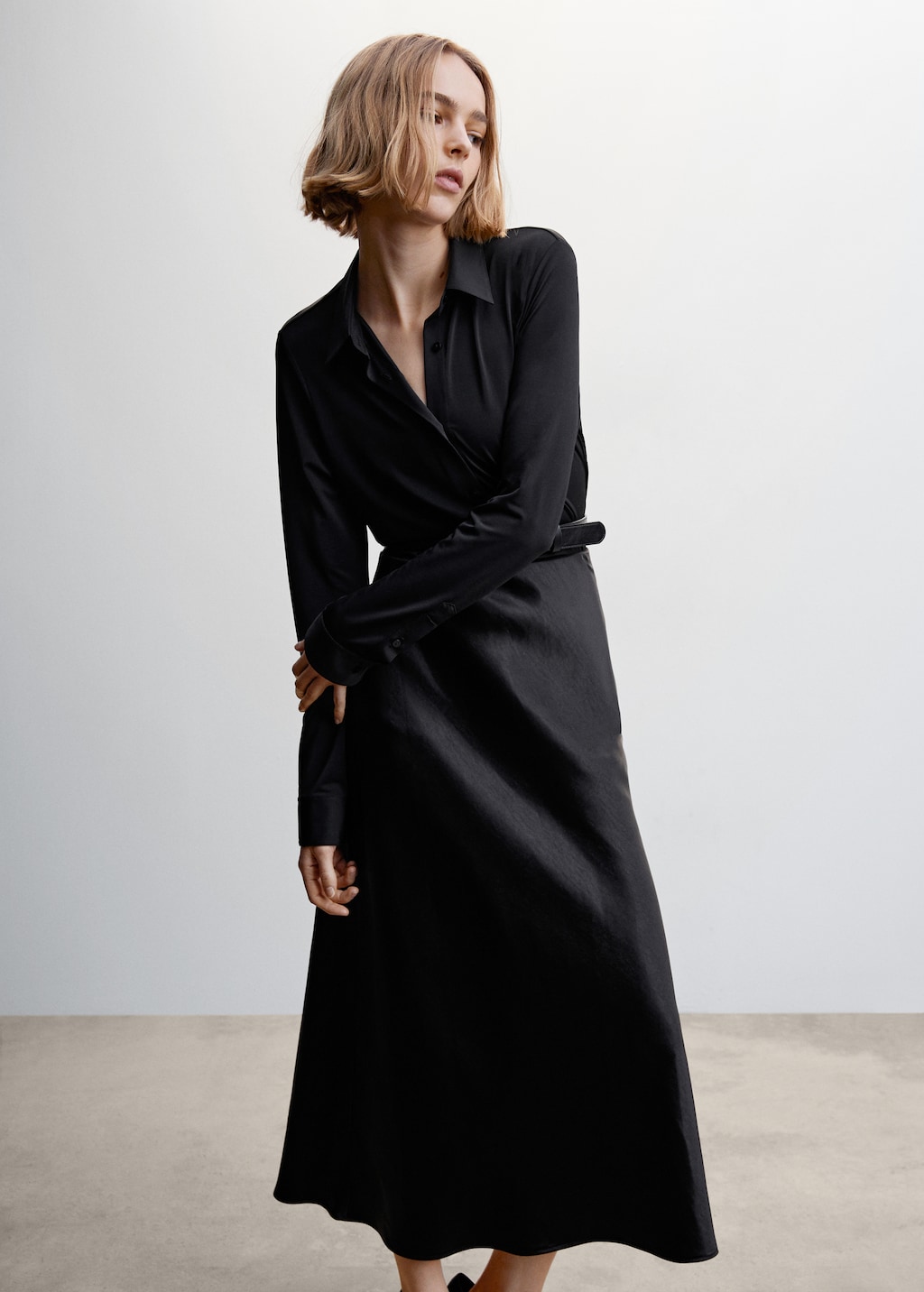 Gonna lunga satinata Donna MANGO OUTLET Italia