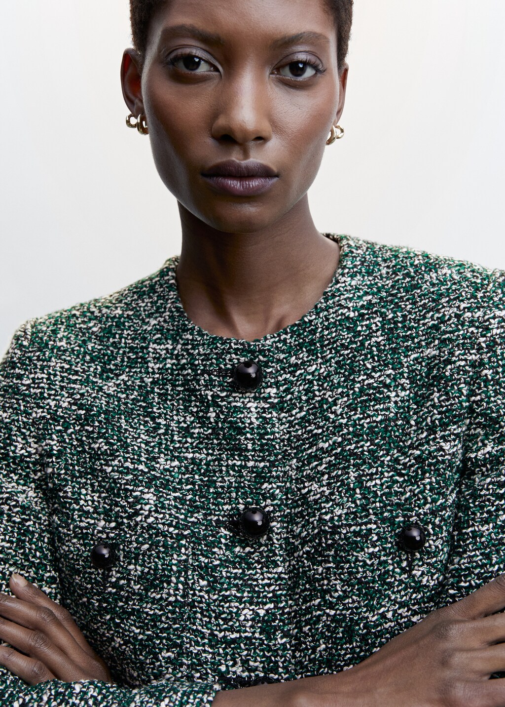 Tweed jacket with buttons - Women | MANGO OUTLET USA