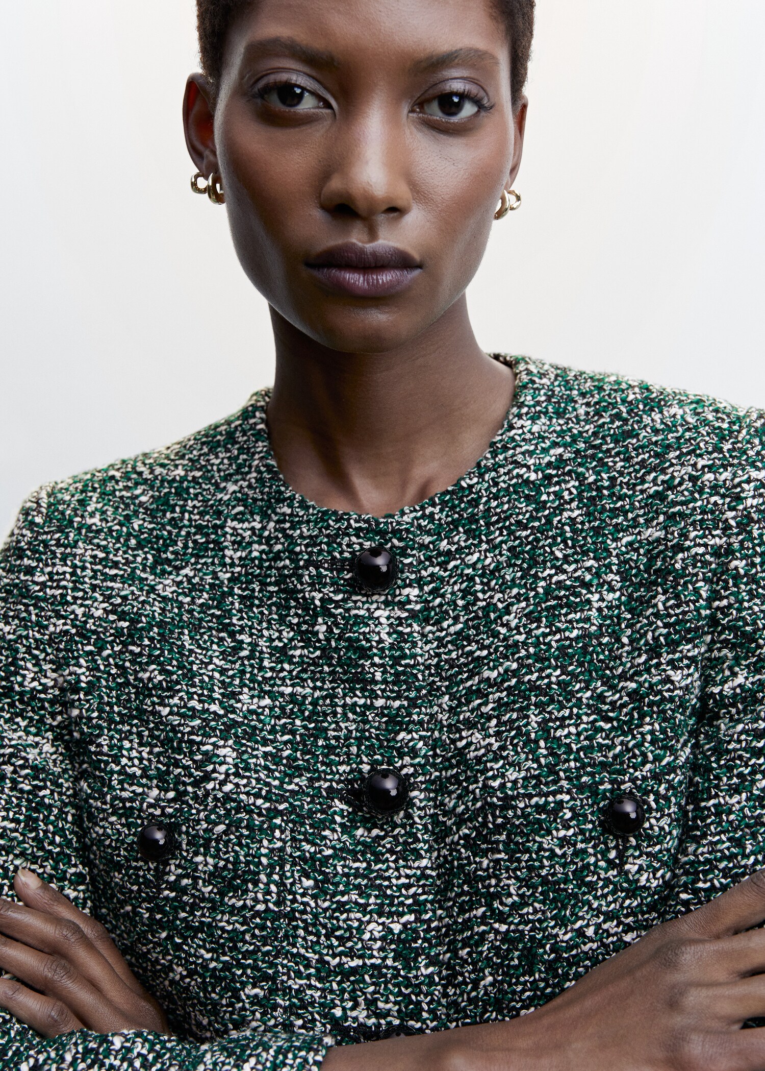 Tweed jacket with buttons - Details of the article 1