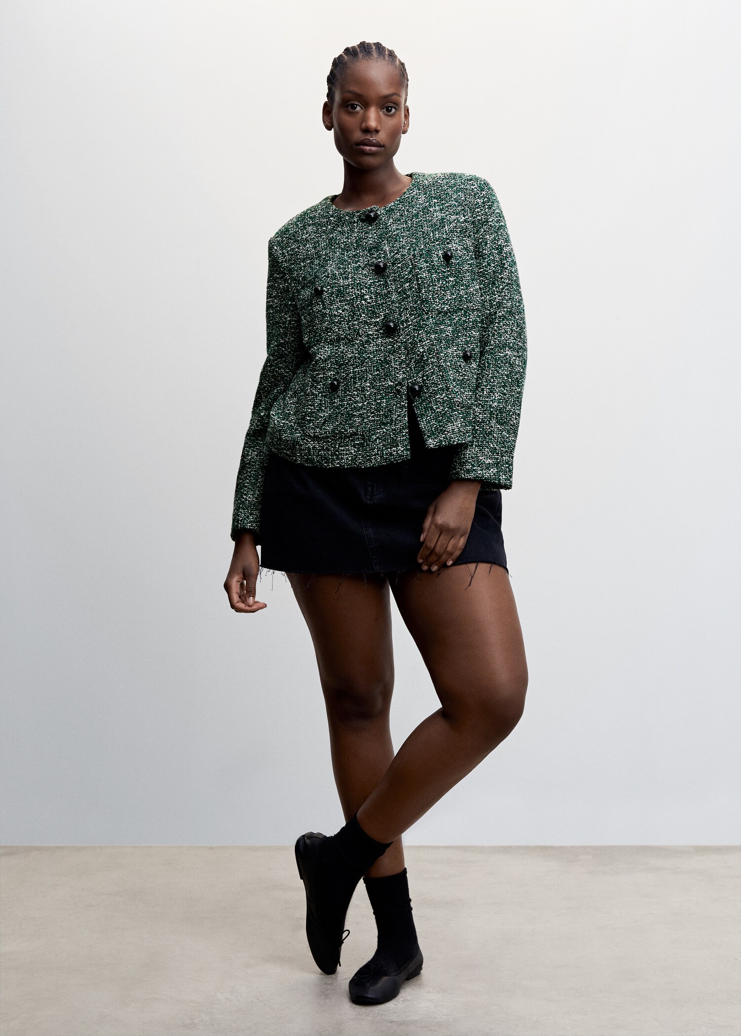 Tweed jacket with buttons - Details of the article 3