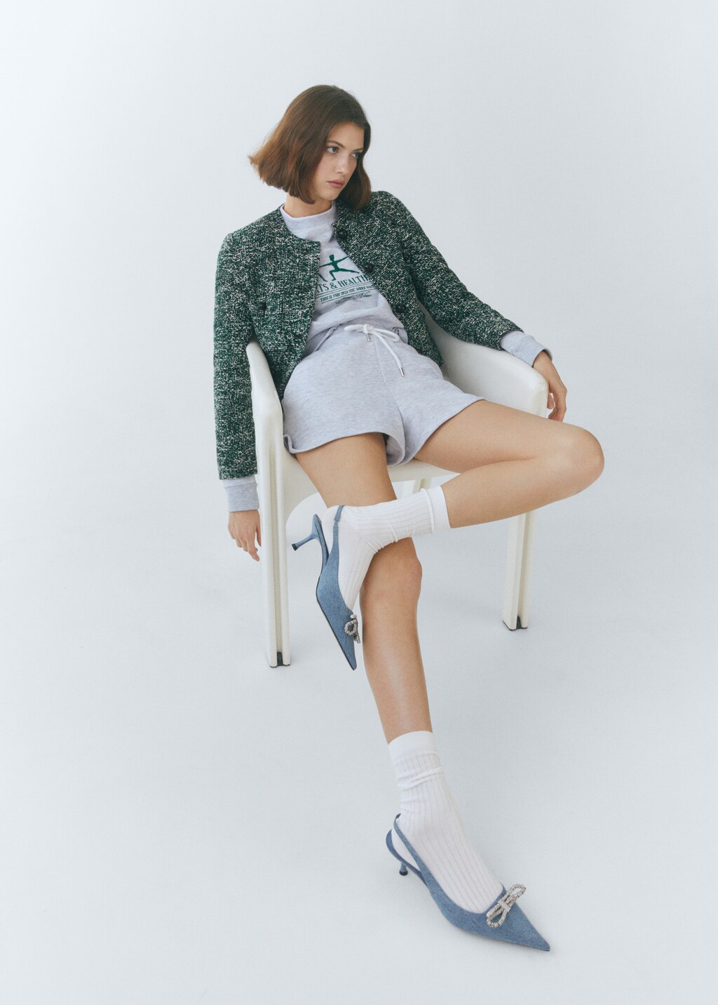 Tweed jacket with buttons - Women | MANGO OUTLET USA