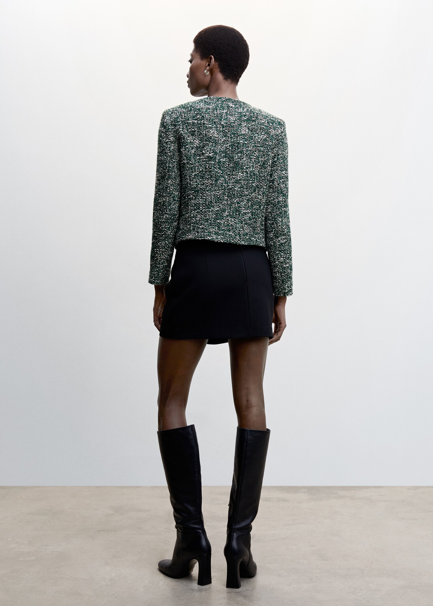 Tweed jacket with buttons - Reverse of the article