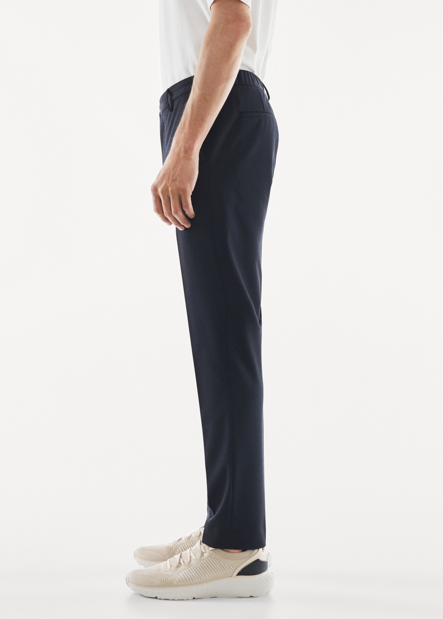 Textured slim fit suit pants - Details of the article 6
