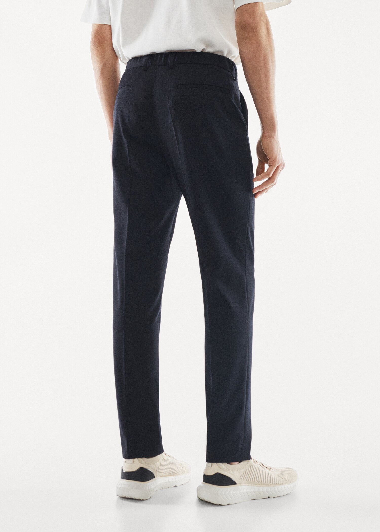 Pantalons vestir slim fit textura - Revers de l'article