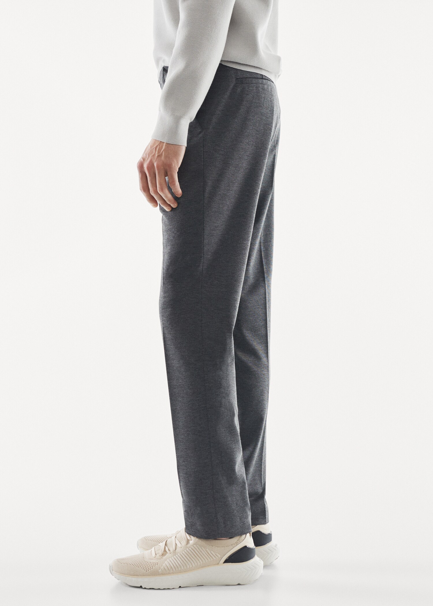 Textured slim fit suit pants - Details of the article 6