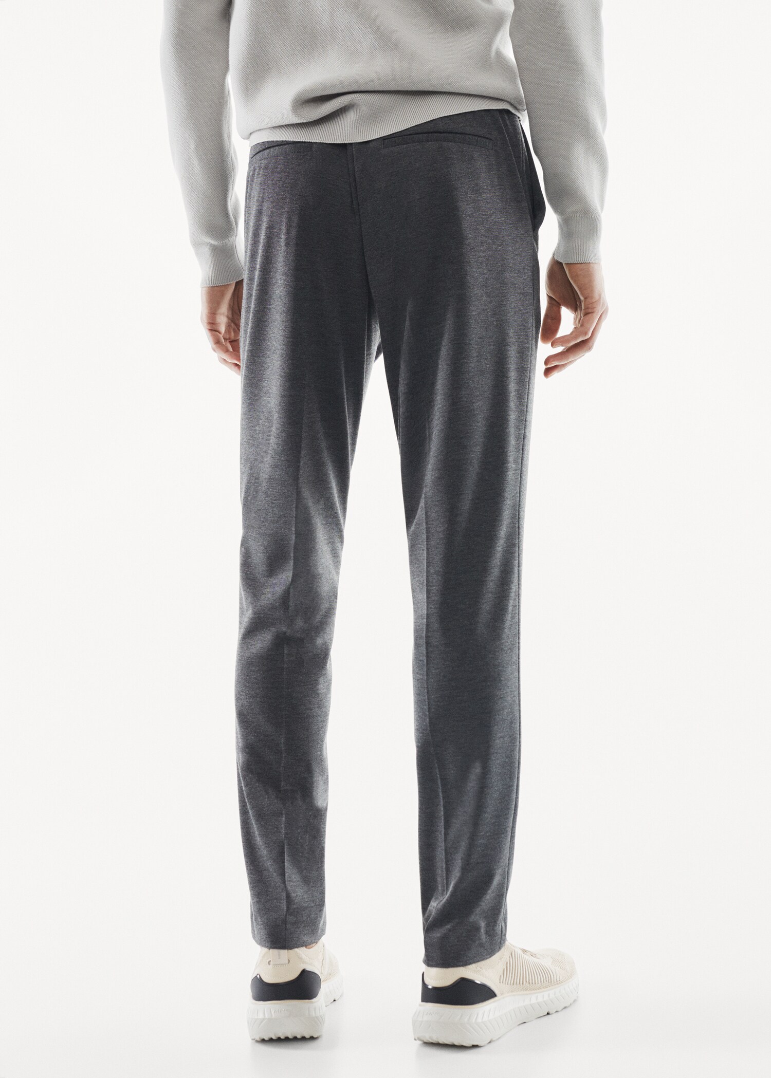 Textured slim fit suit pants - Reverse of the article