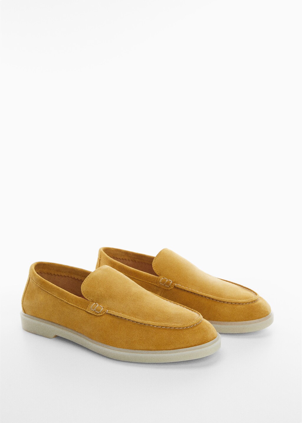Nema mustard suede leather striped loafers hotsell