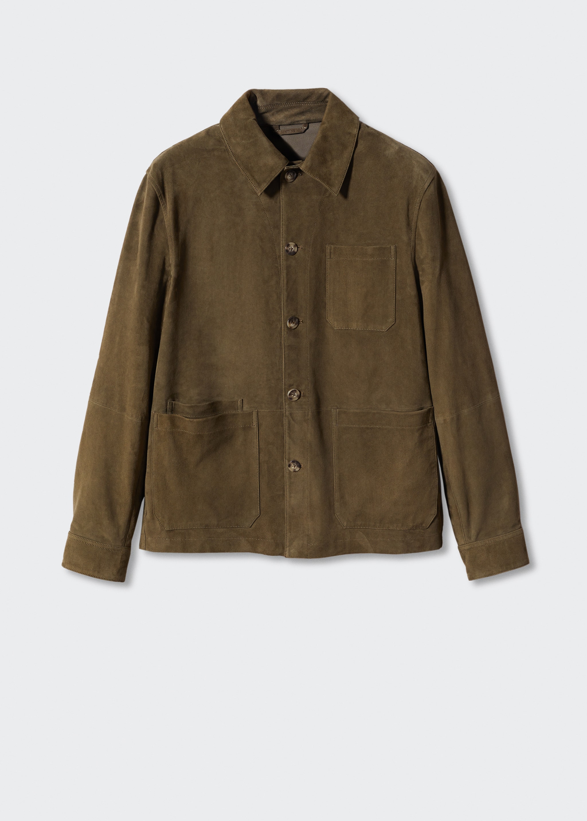 Suede overshirt with pockets - Article without model