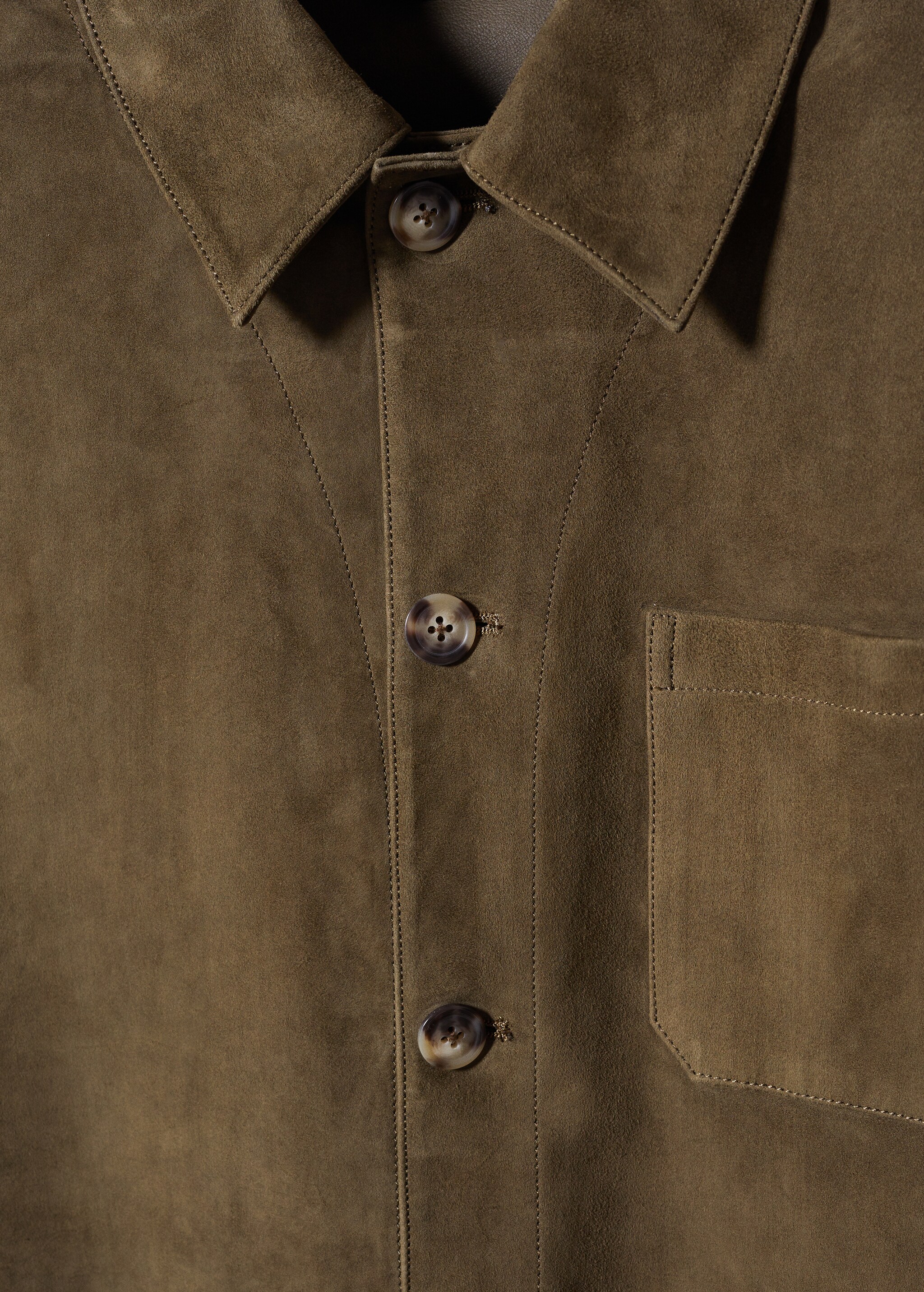 Suede overshirt with pockets - Details of the article 8