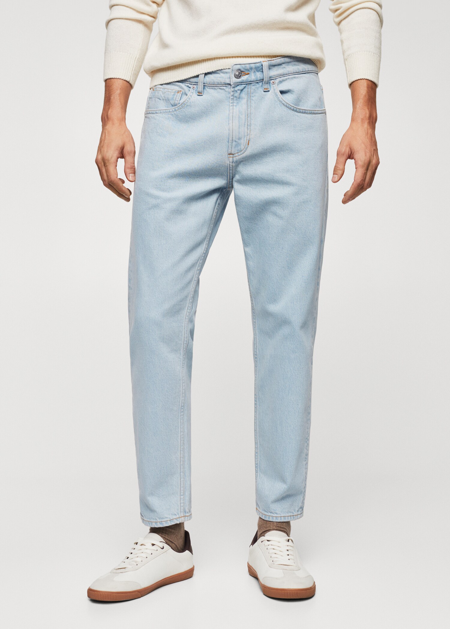 Ben tapered cropped jeans - Medium plane