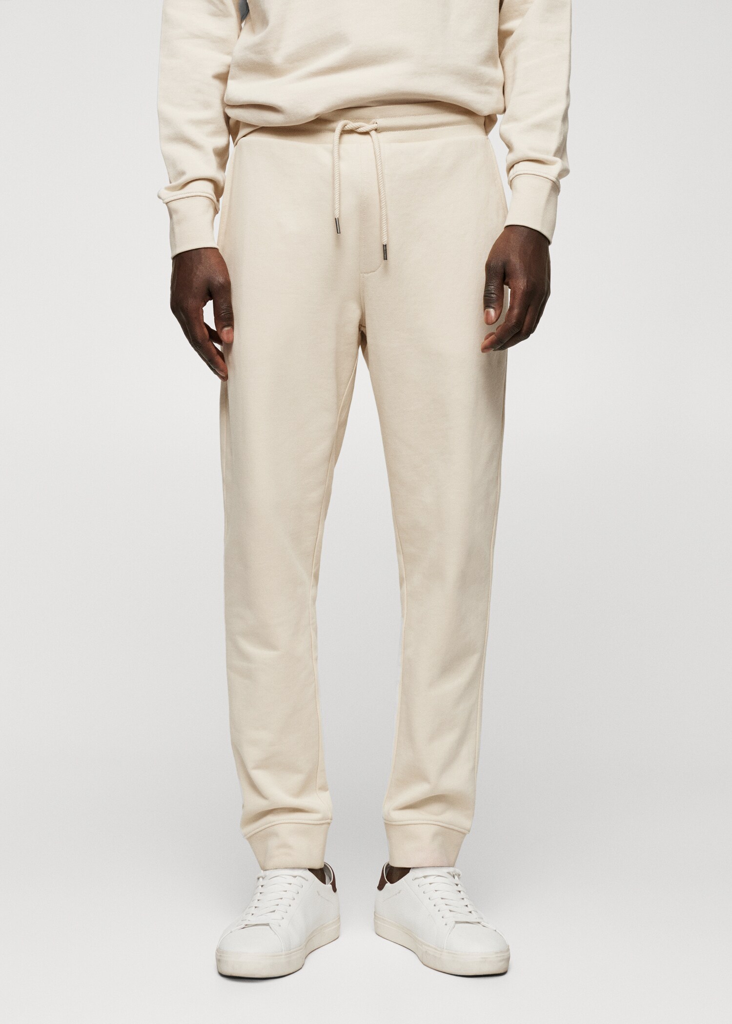 Cotton jogger-style trousers - Medium plane