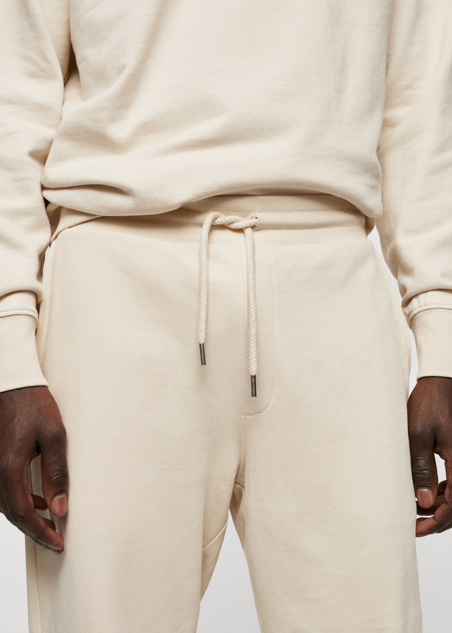 Cotton jogger-style trousers - Details of the article 1