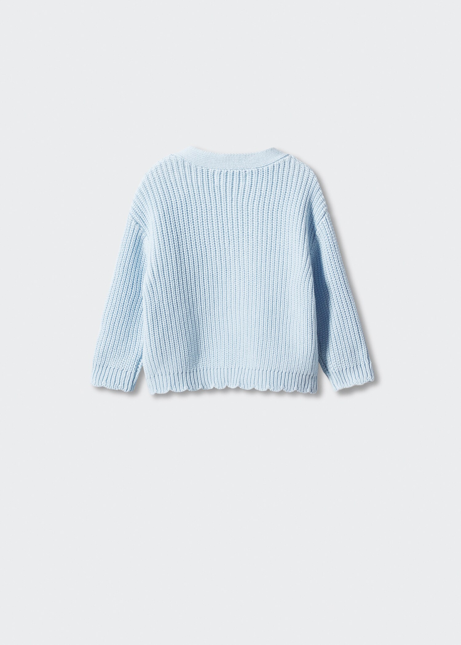 Baumwoll-Strickjacke mit Knöpfen - Rückseite des Artikels