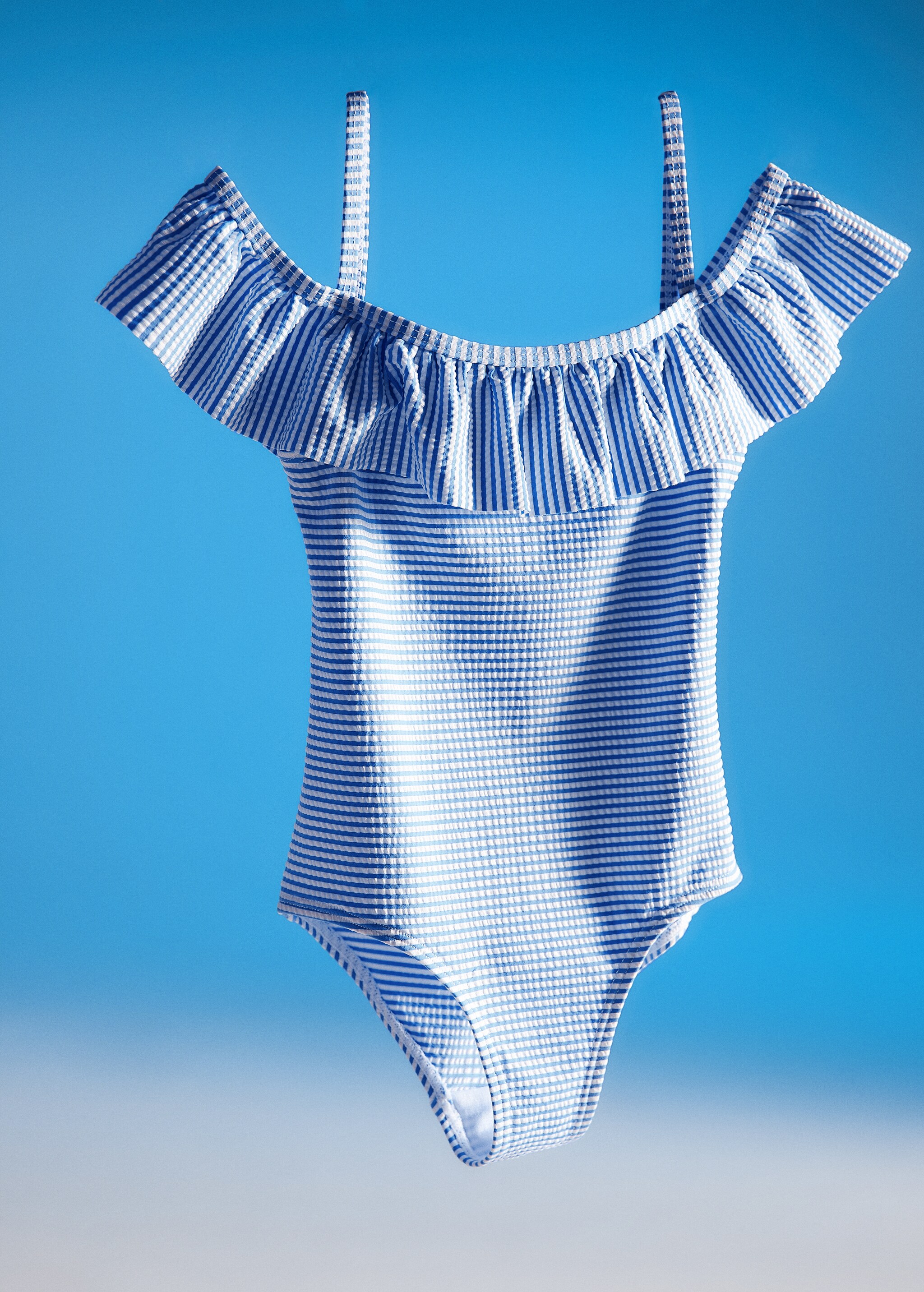 Ruffle striped swimsuit - Details of the article 5