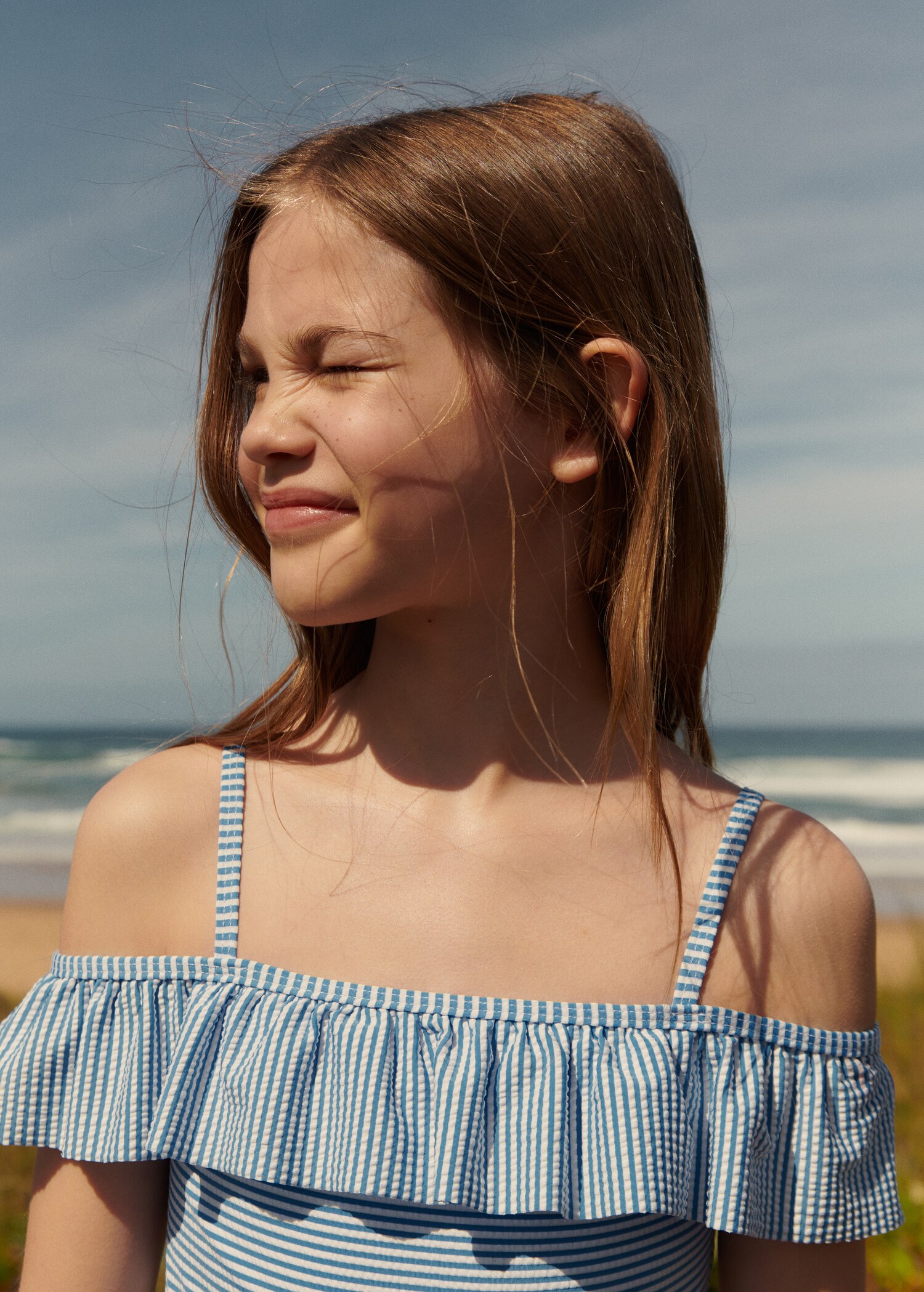 Ruffle striped swimsuit - Details of the article 6