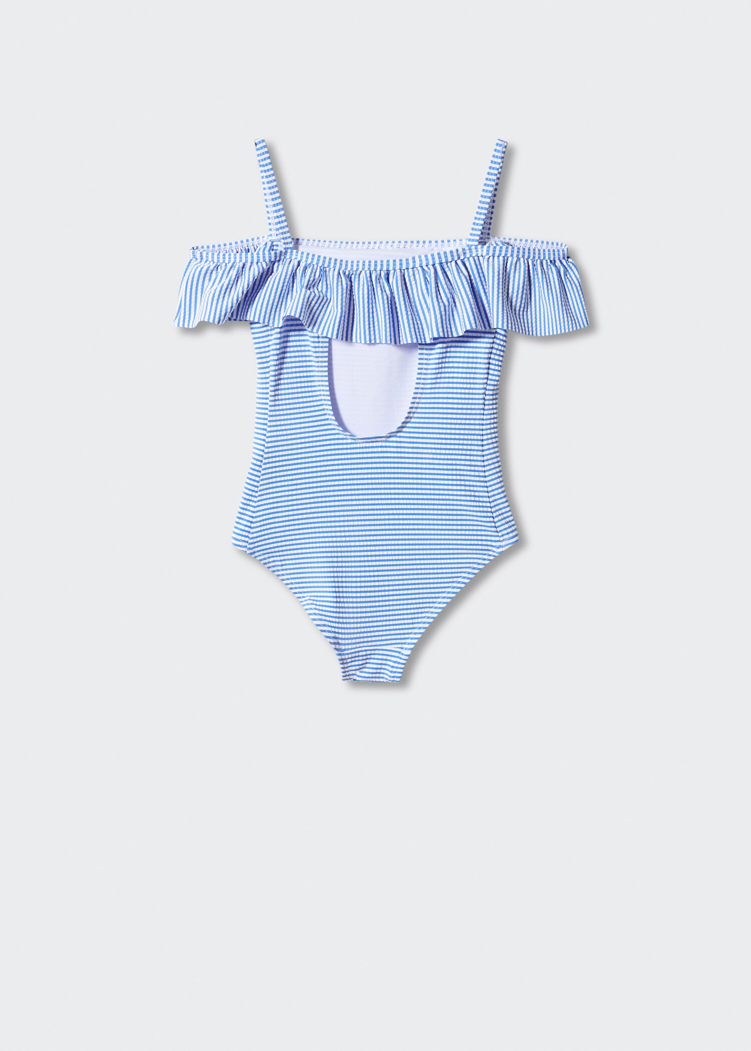 Ruffle striped swimsuit - Reverse of the article