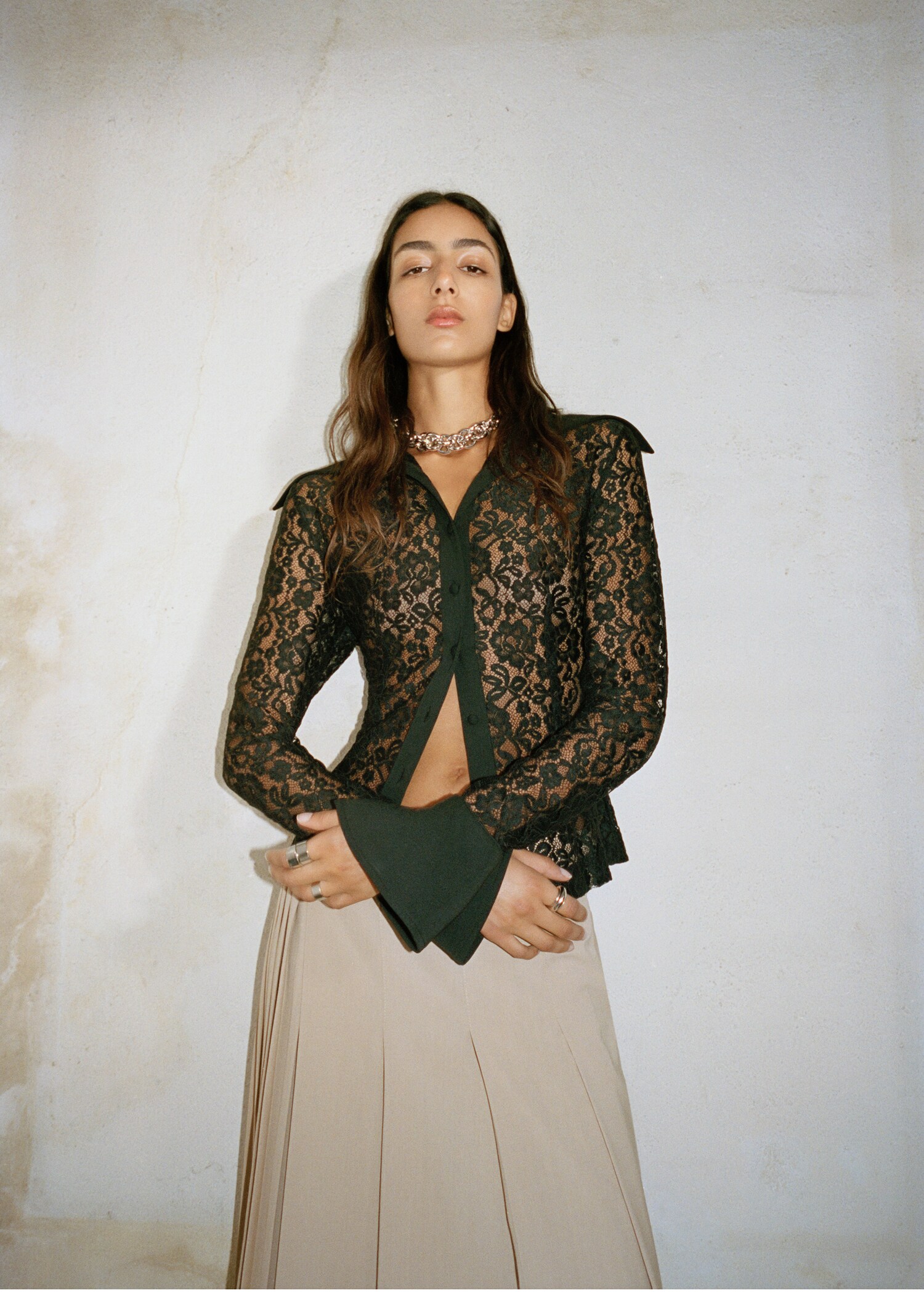 Blouse dentelle manches cloche - Détail de l'article 7
