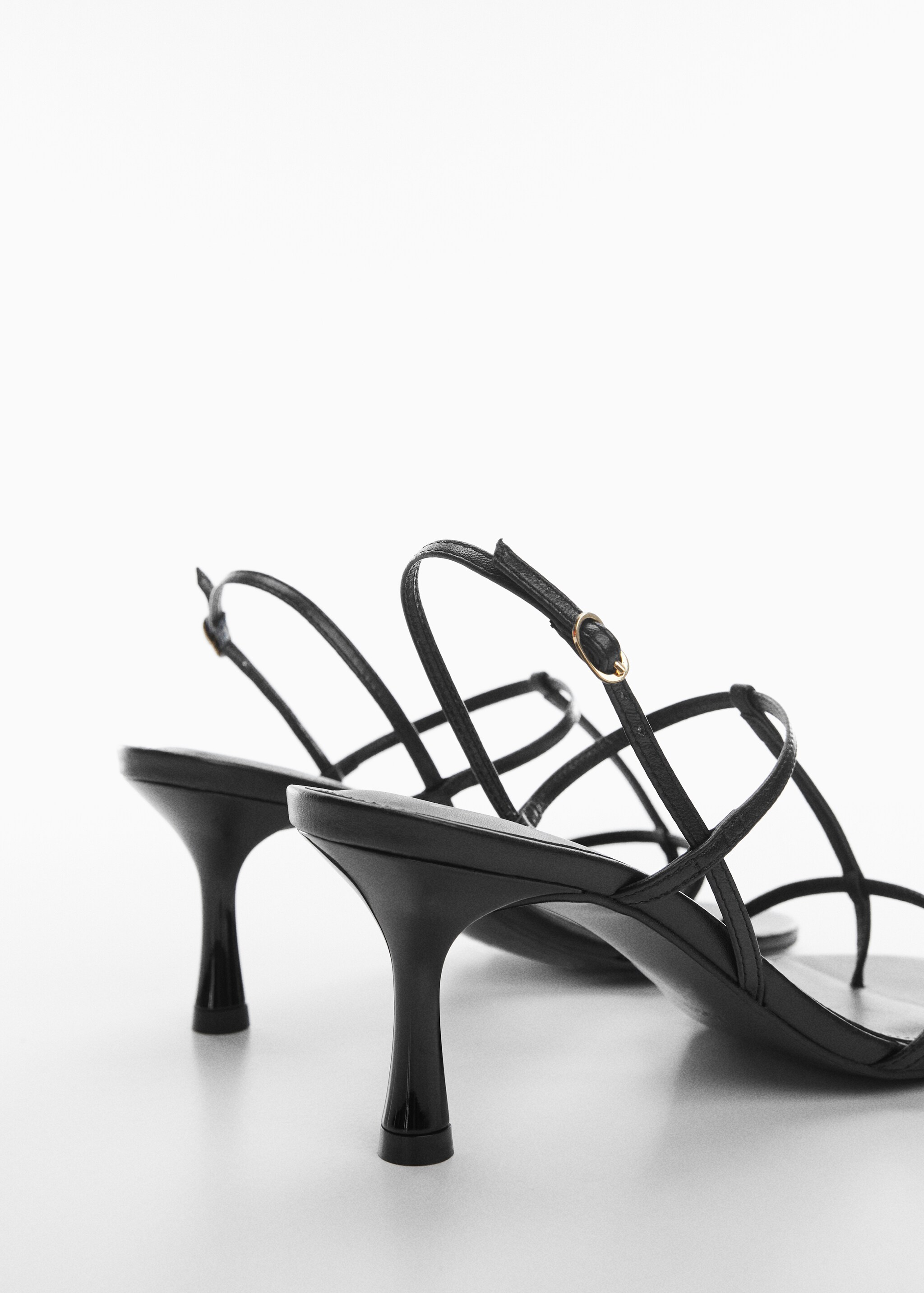 Heeled leather sandals with straps - Details of the article 1
