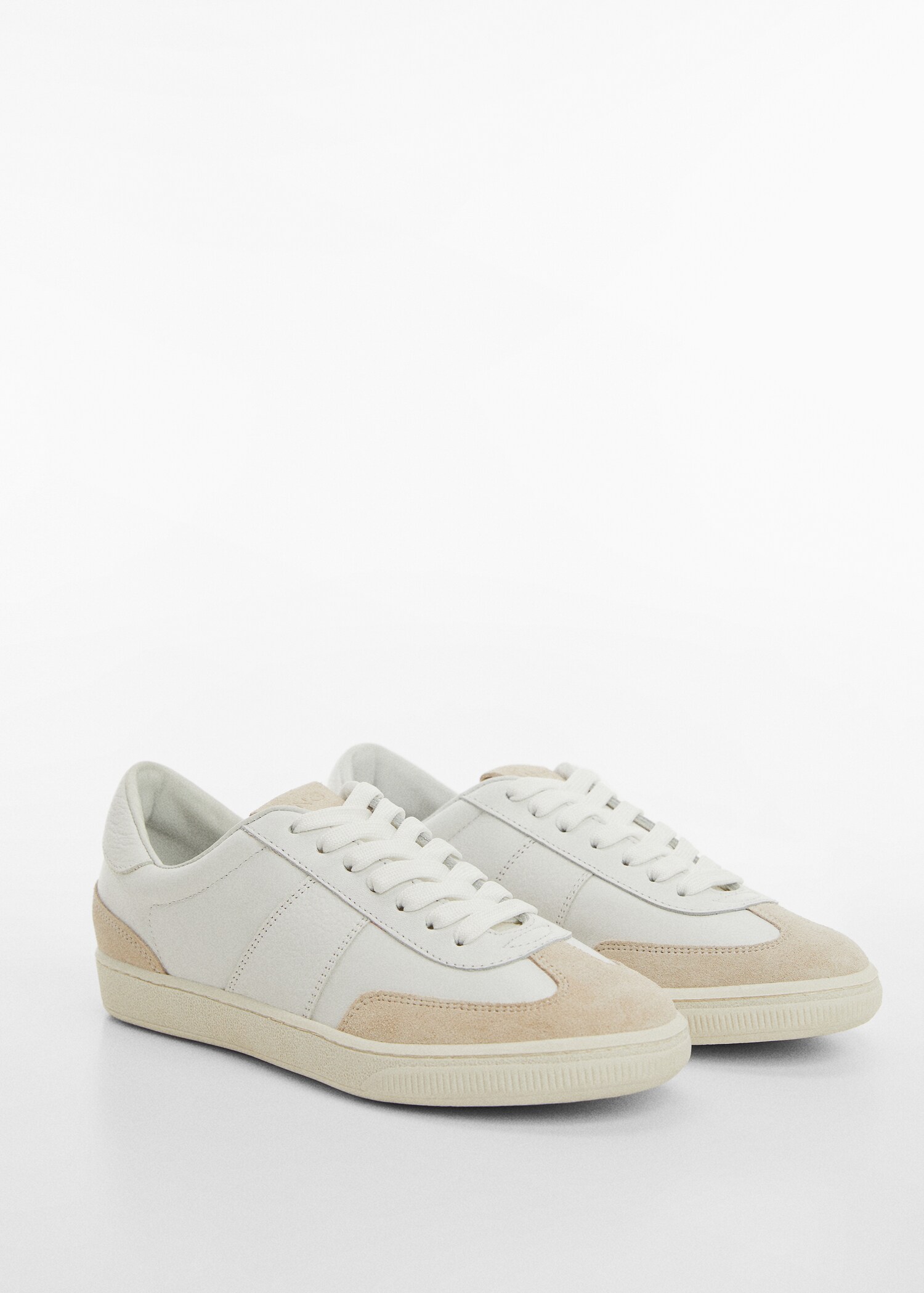 Leather panel sneakers - Medium plane