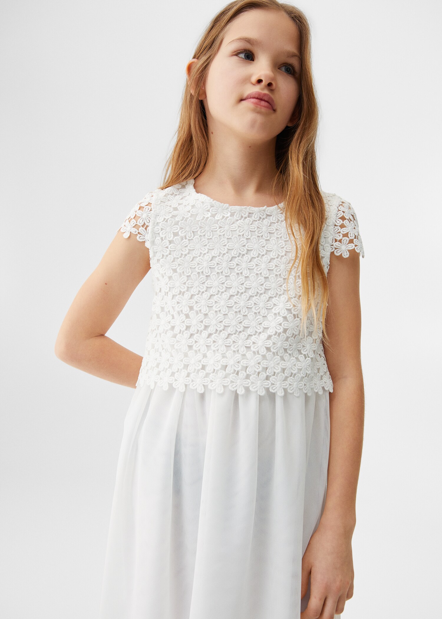 Kleid aus Gipürespitze - Mittlere Ansicht
