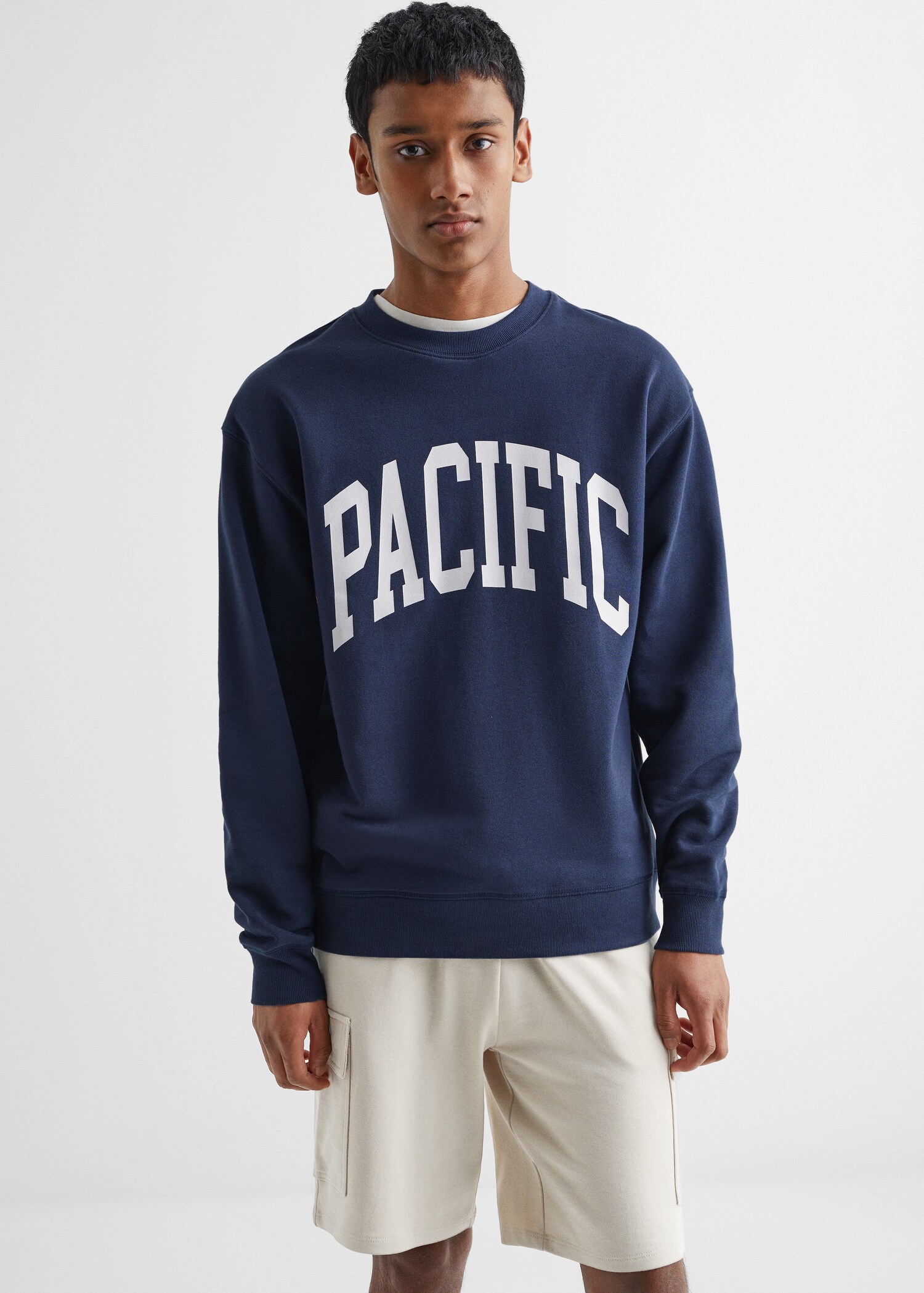 Printed cotton sweatshirt - Medium plane